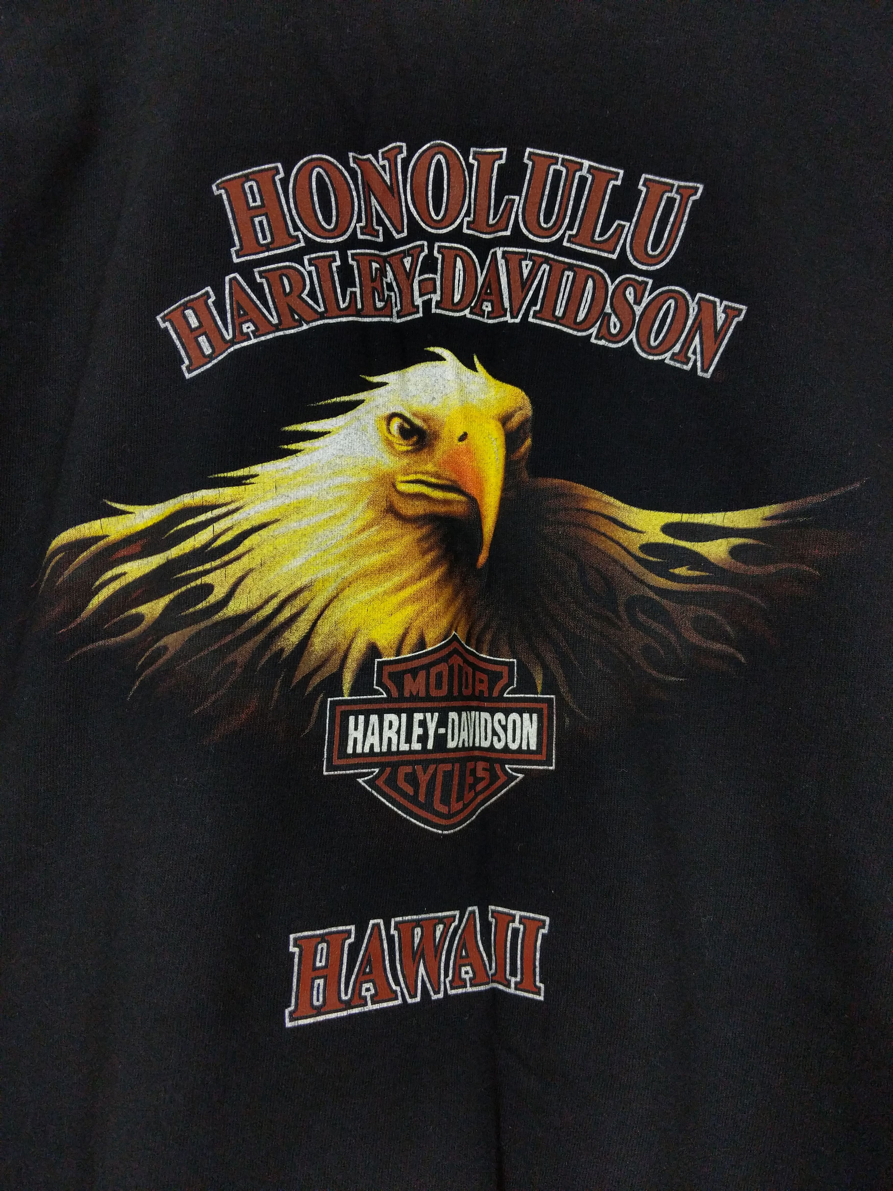 Harley Davidson Vintage Y2K Harley Davidson Hawaii Eagle Tribal Flames Tee Size US L / EU 52-54 / 3 - 6 Thumbnail