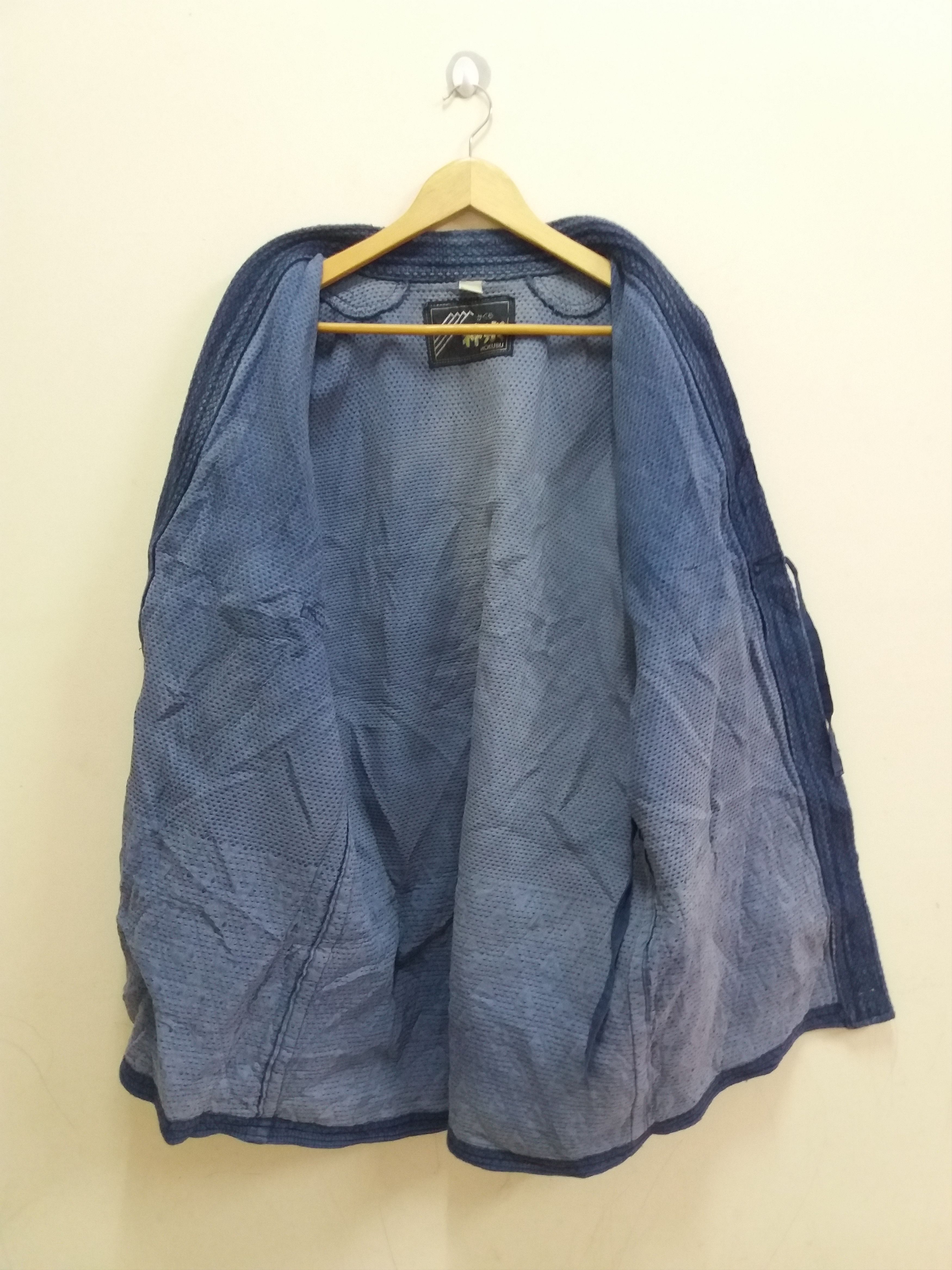 Indigo Vintage Cotton Indigo Japanese Noragi Sashiko Jacket Size US L / EU 52-54 / 3 - 3 Thumbnail