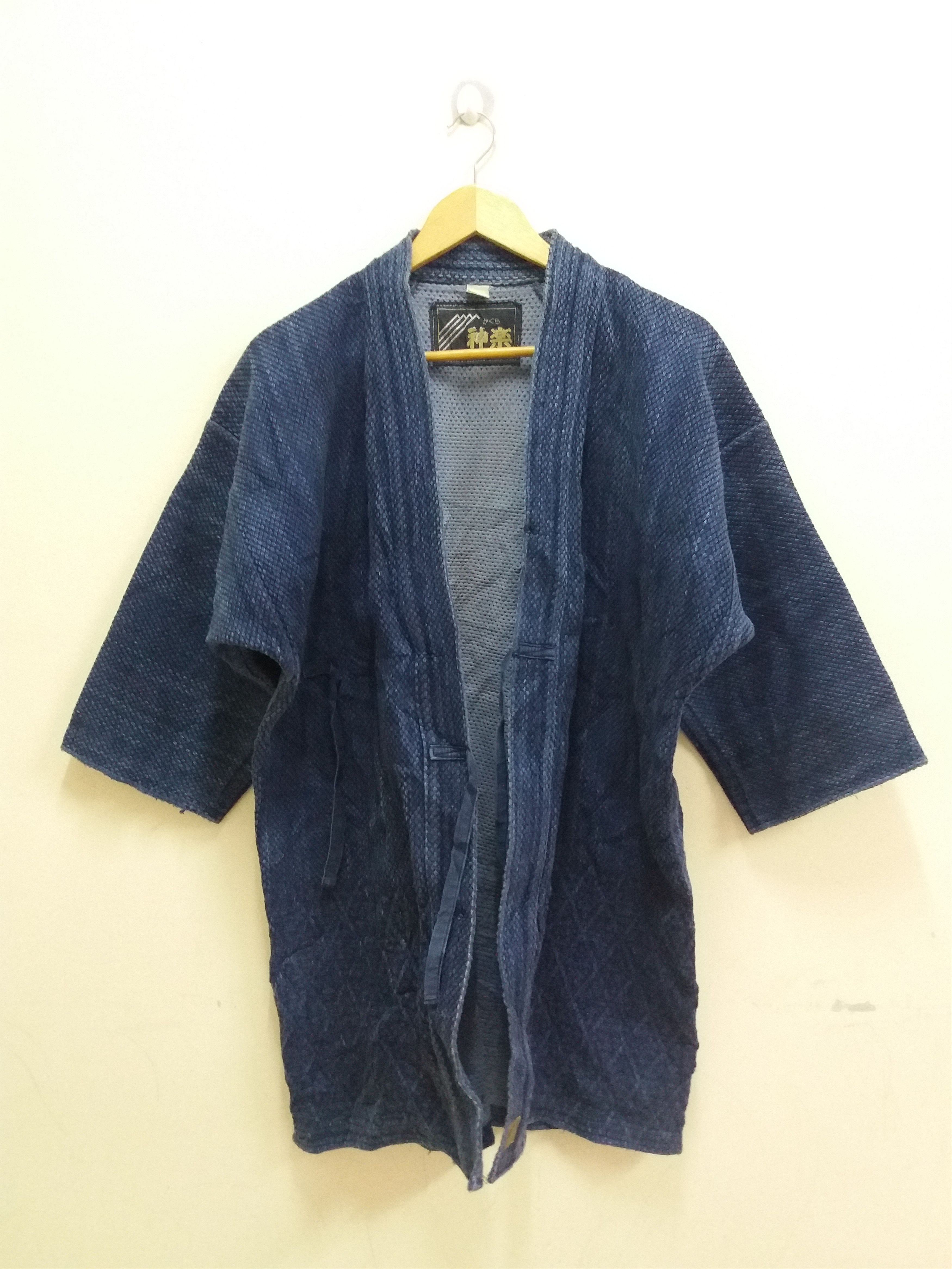 Indigo Vintage Cotton Indigo Japanese Noragi Sashiko Jacket Size US L / EU 52-54 / 3 - 2 Thumbnail