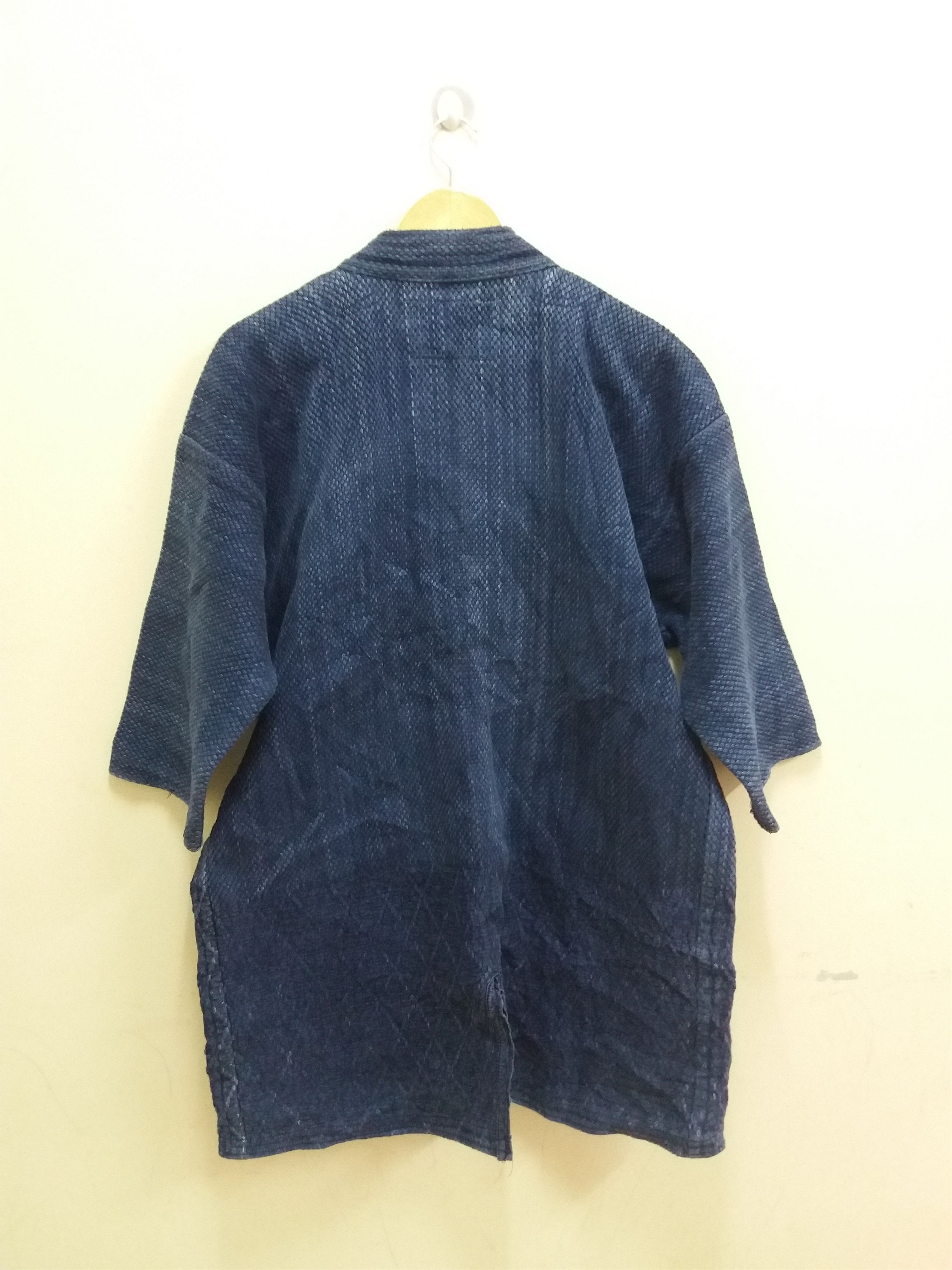 Indigo Vintage Cotton Indigo Japanese Noragi Sashiko Jacket Size US L / EU 52-54 / 3 - 4 Thumbnail