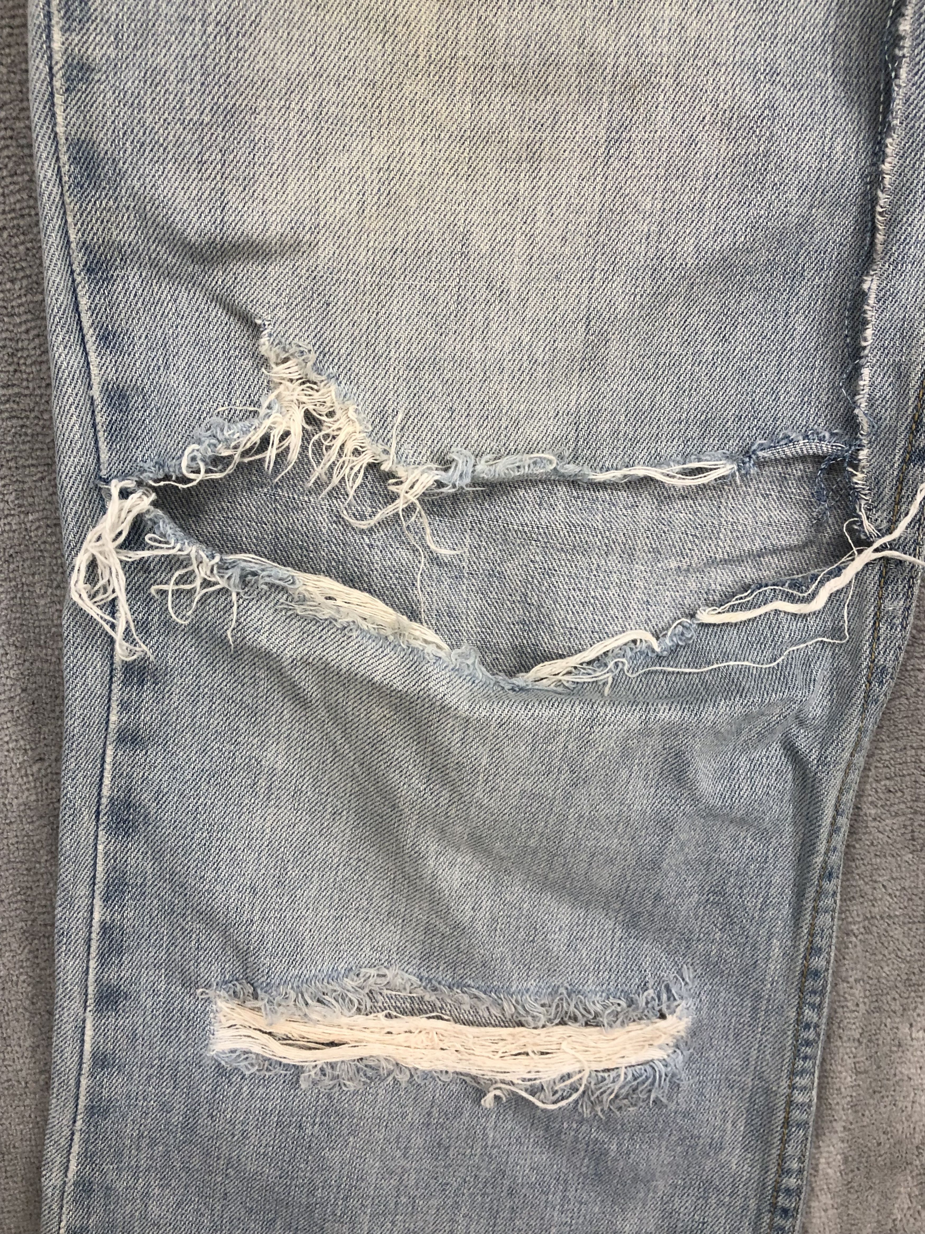 Levi's × Vintage Levis 527 Low Boot Cut Ripped Distressed Jeans T152 Size US 34 / EU 50 - 6 Thumbnail