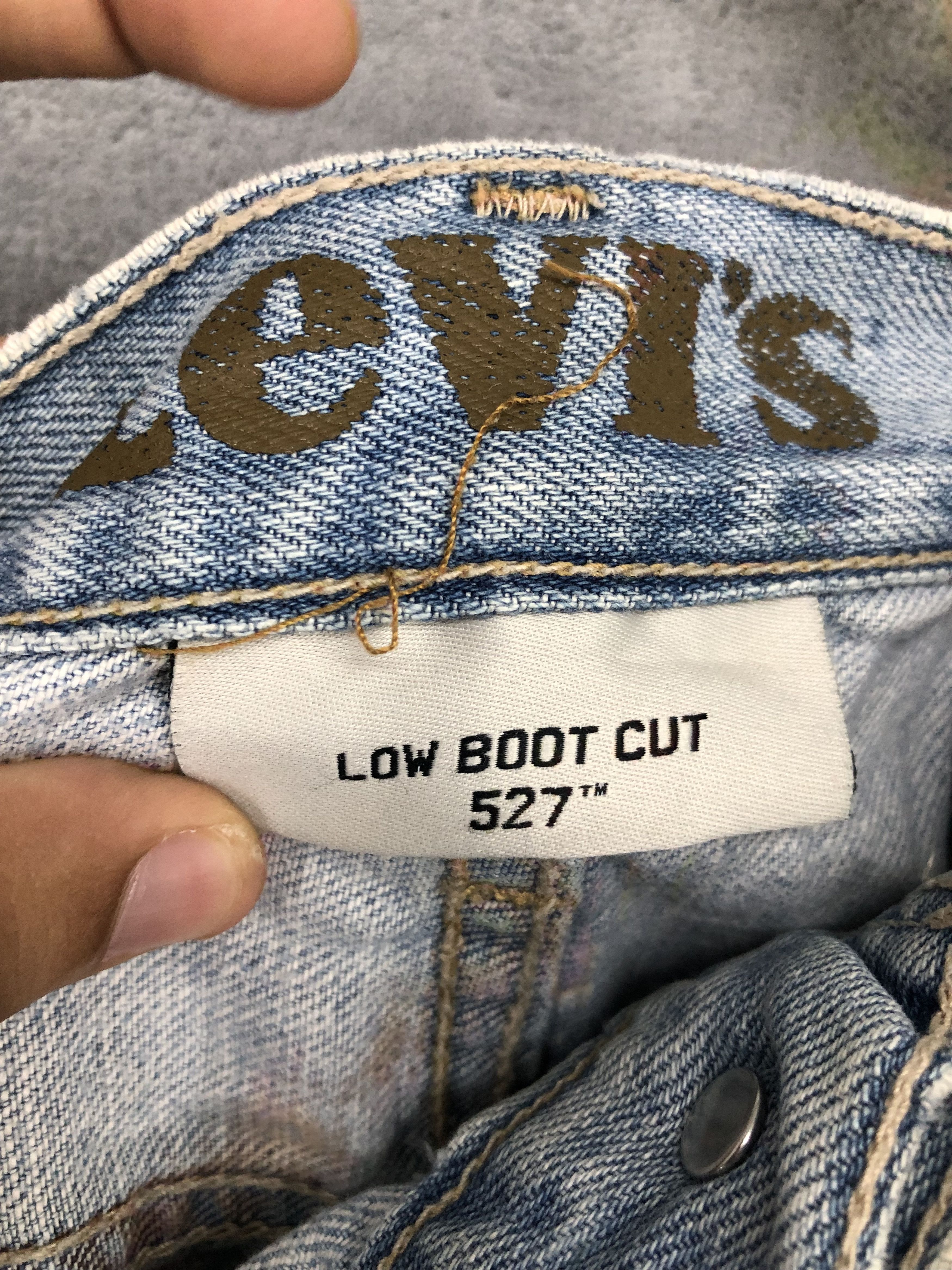 Levi's × Vintage Levis 527 Low Boot Cut Ripped Distressed Jeans T152 Size US 34 / EU 50 - 13 Thumbnail