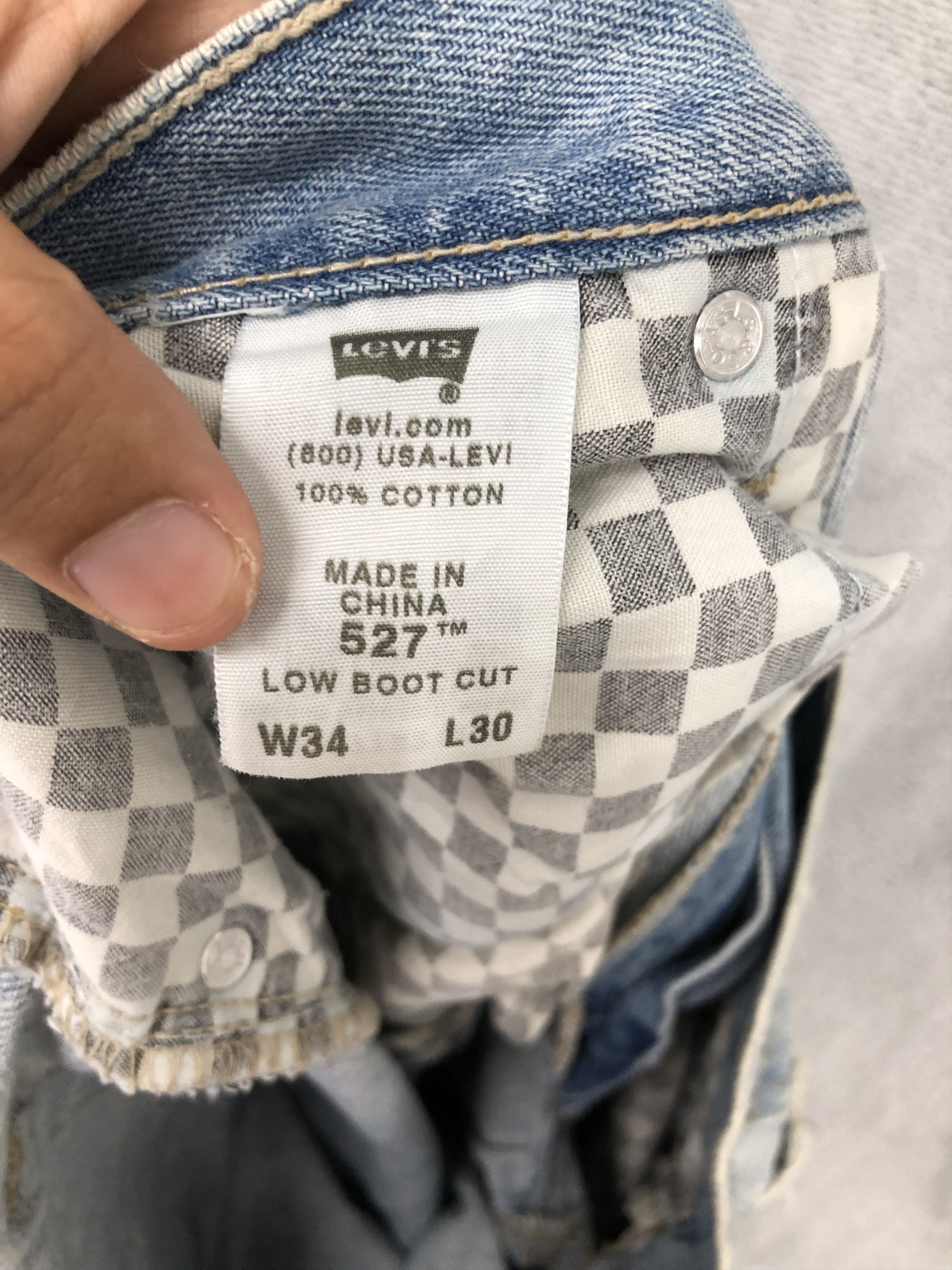 Levi's × Vintage Levis 527 Low Boot Cut Ripped Distressed Jeans T152 Size US 34 / EU 50 - 14 Thumbnail