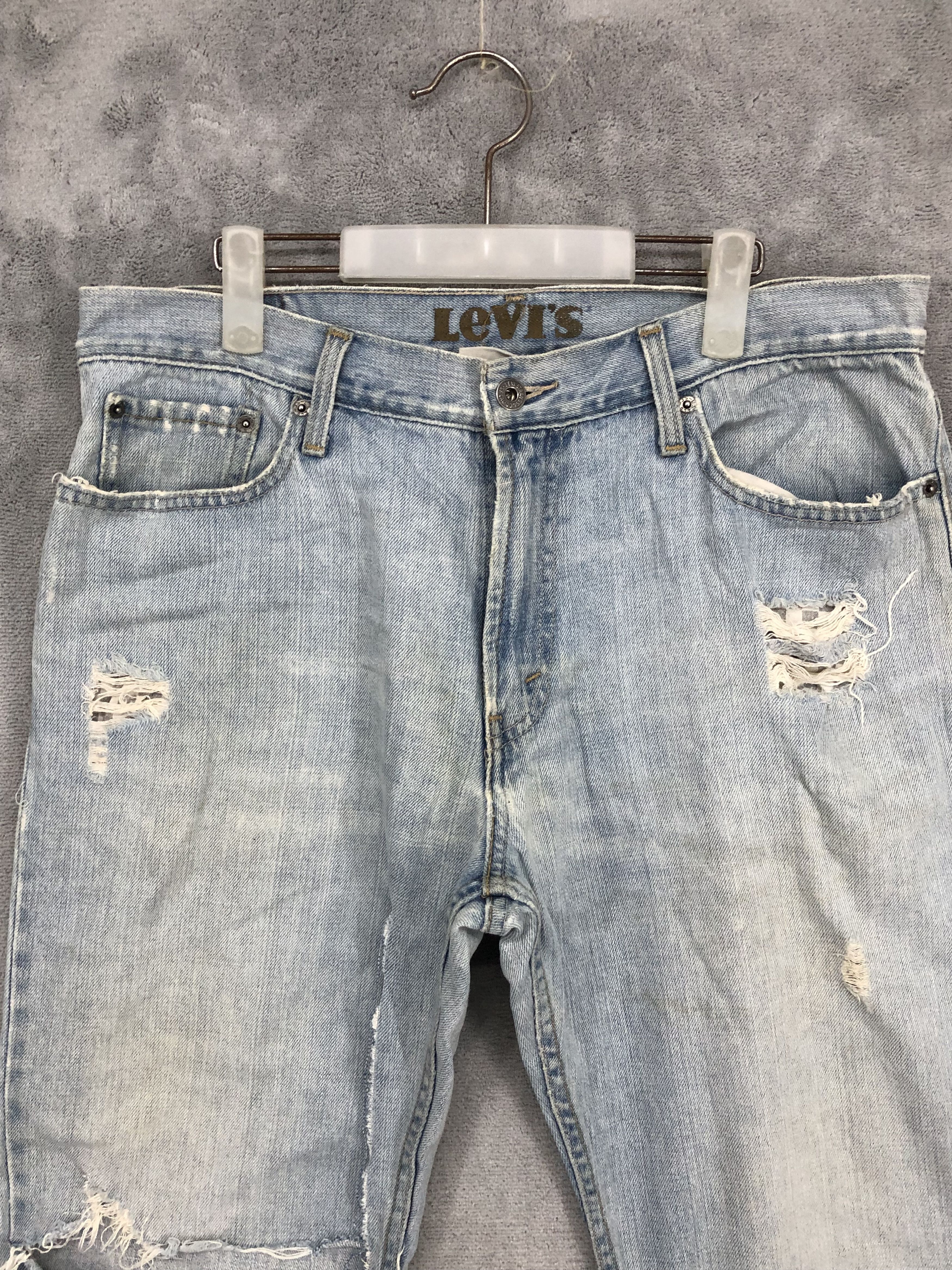 Levi's × Vintage Levis 527 Low Boot Cut Ripped Distressed Jeans T152 Size US 34 / EU 50 - 3 Thumbnail
