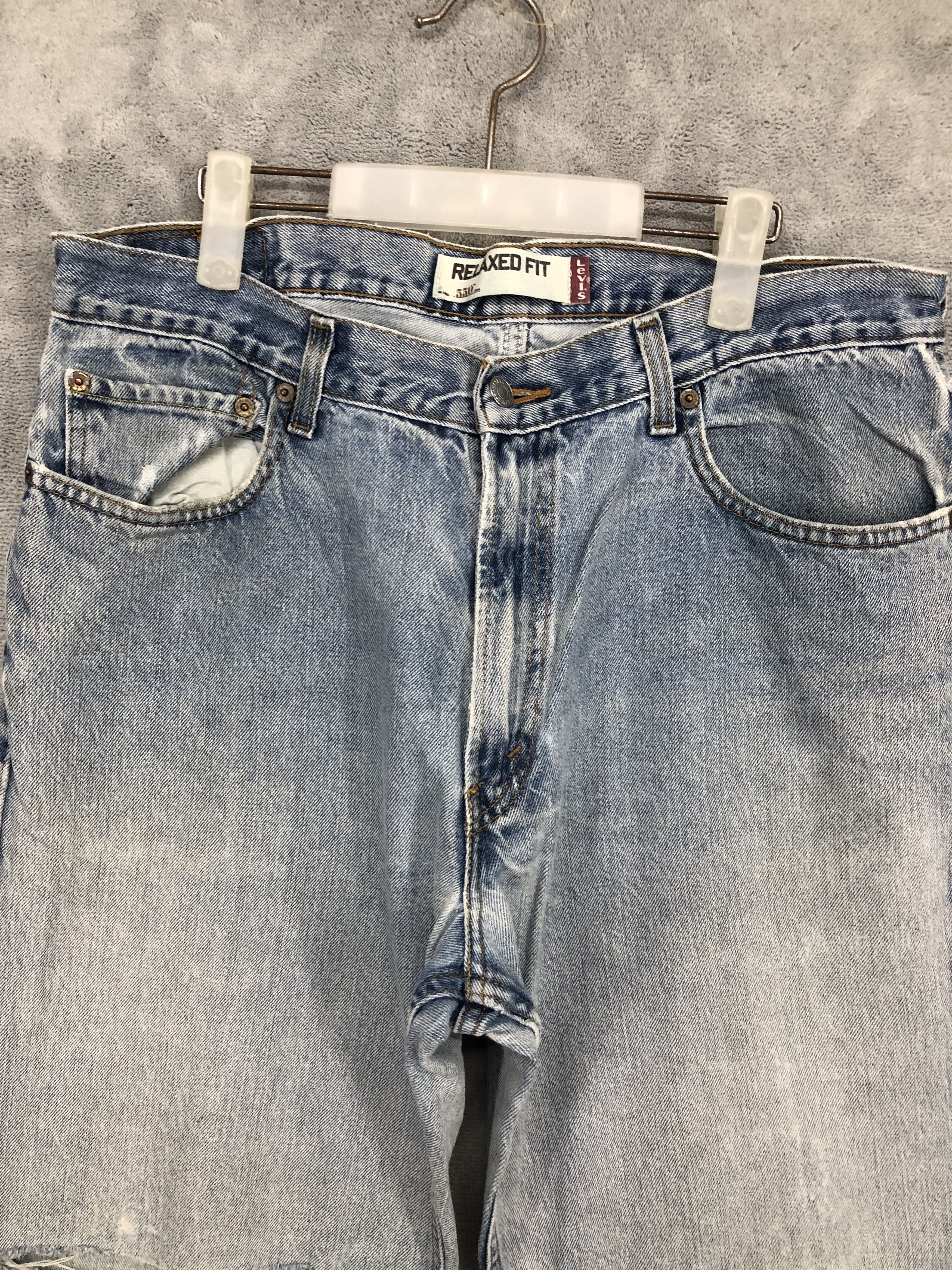 Levi's Vintage Levis 550 Relaxed Fit Distressed Jeans - T161 Size US 38 / EU 54 - 3 Thumbnail