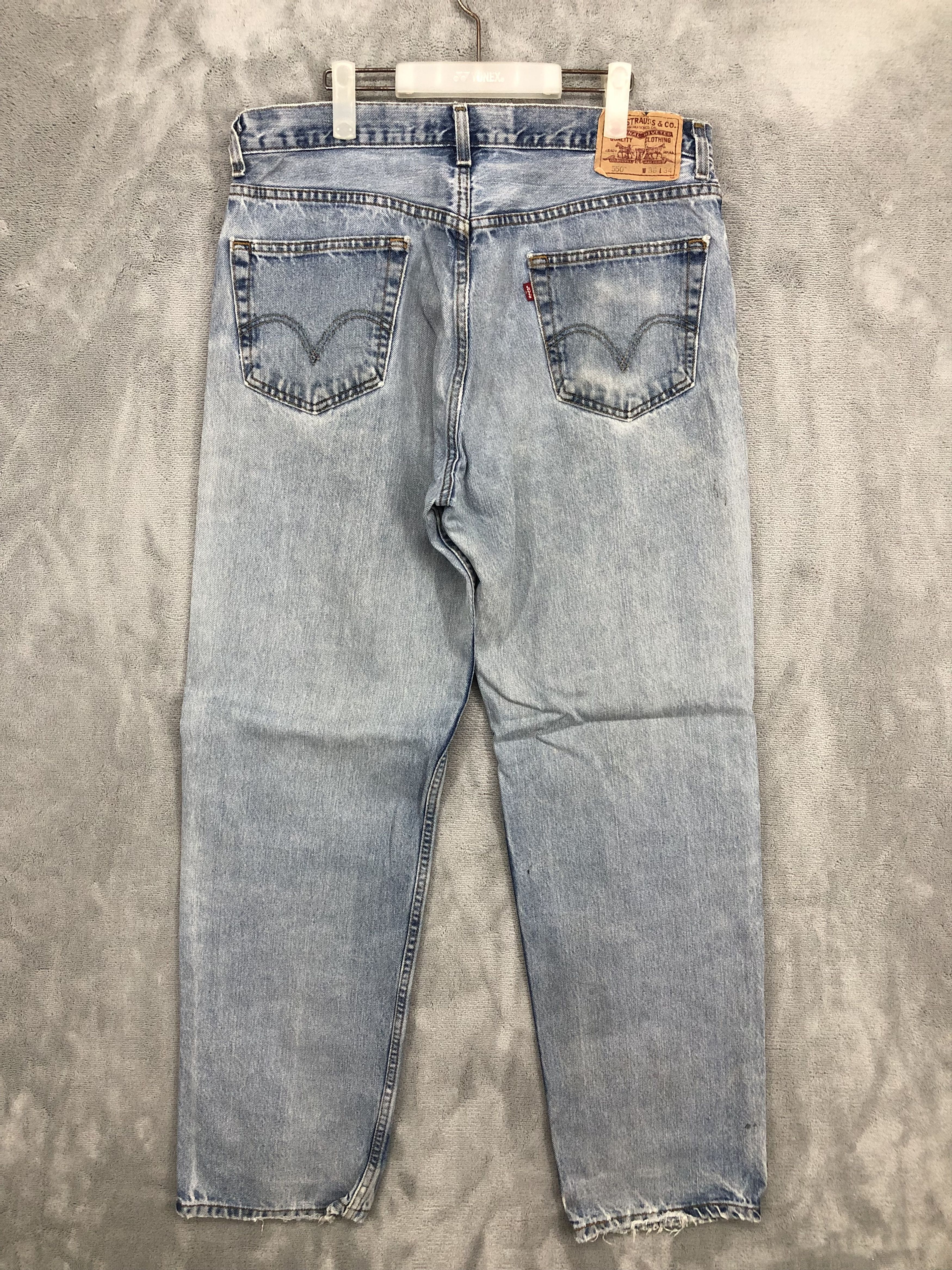 Levi's Vintage Levis 550 Relaxed Fit Distressed Jeans - T161 Size US 38 / EU 54 - 2 Thumbnail