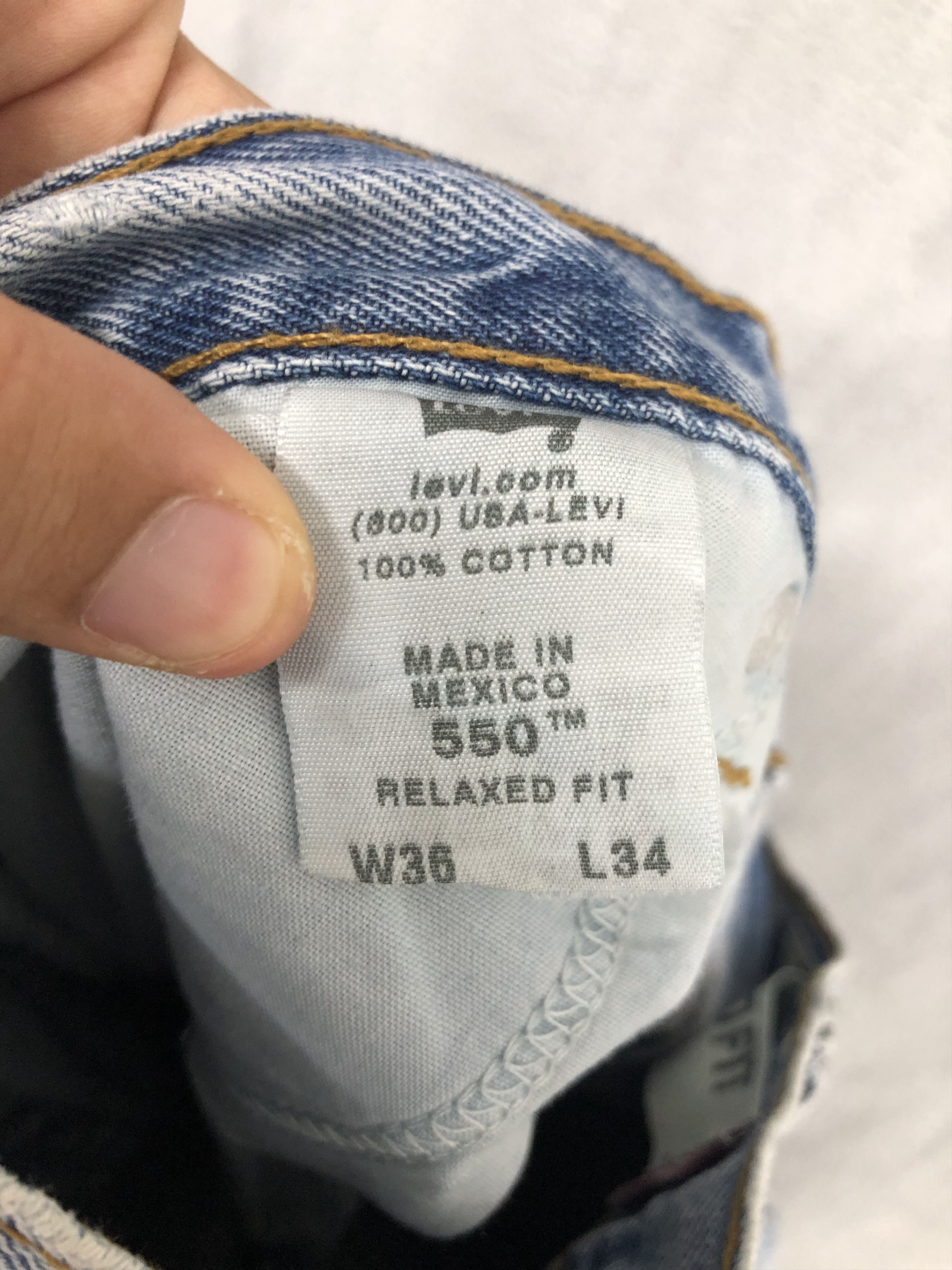 Levi's Vintage Levis 550 Relaxed Fit Distressed Jeans - T161 Size US 38 / EU 54 - 12 Thumbnail