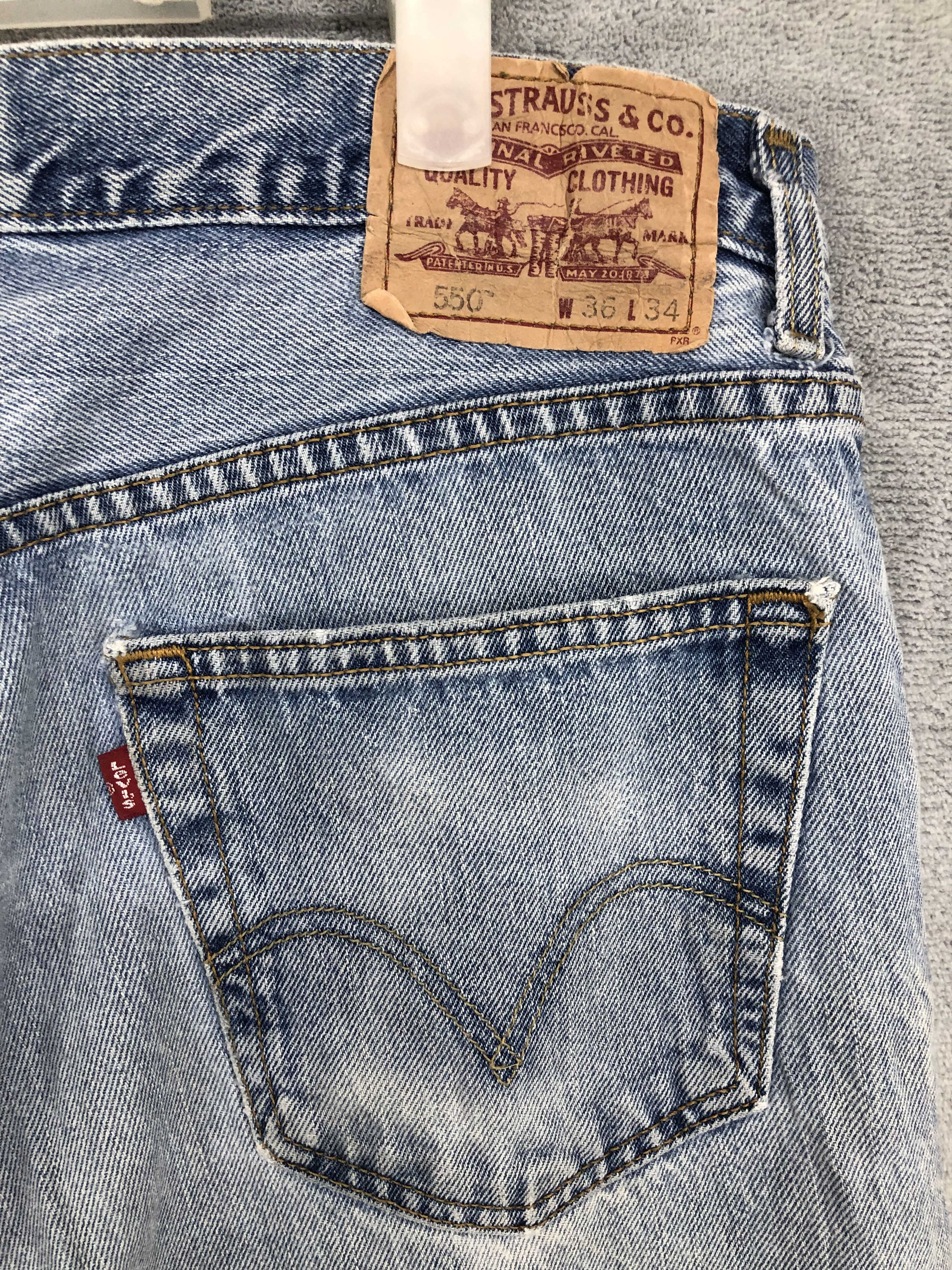 Levi's Vintage Levis 550 Relaxed Fit Distressed Jeans - T161 Size US 38 / EU 54 - 11 Thumbnail