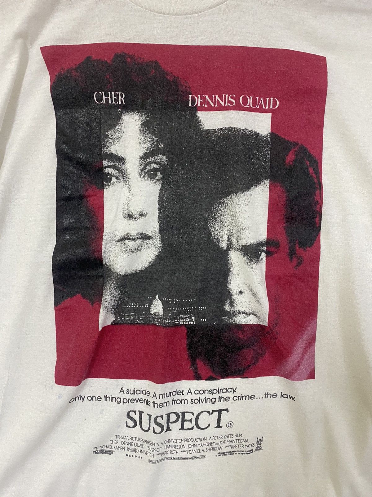 vintage 1987 SUSPECT movie film promo t-shirts
