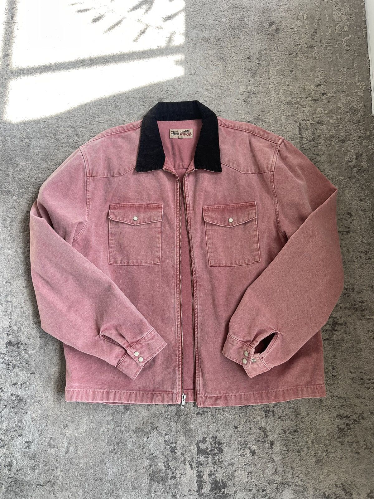 Stussy Stussy Washed Canvas Work Shirt - Dusty Rose | Grailed