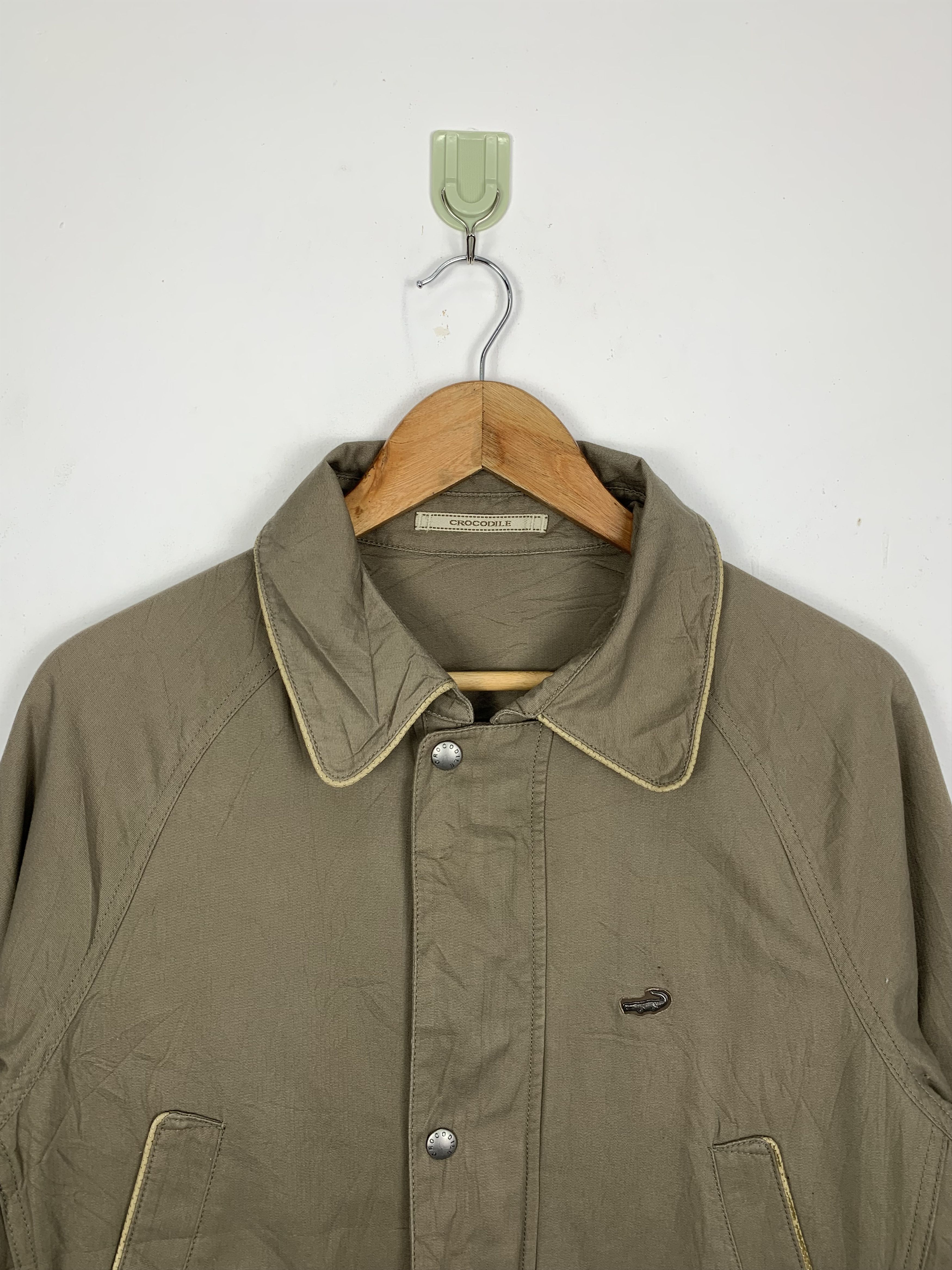 Japanese Brand Vintage CROCODILE Khaki Multi Pocket Long Jacket J0597 Size US M / EU 48-50 / 2 - 2 Thumbnail
