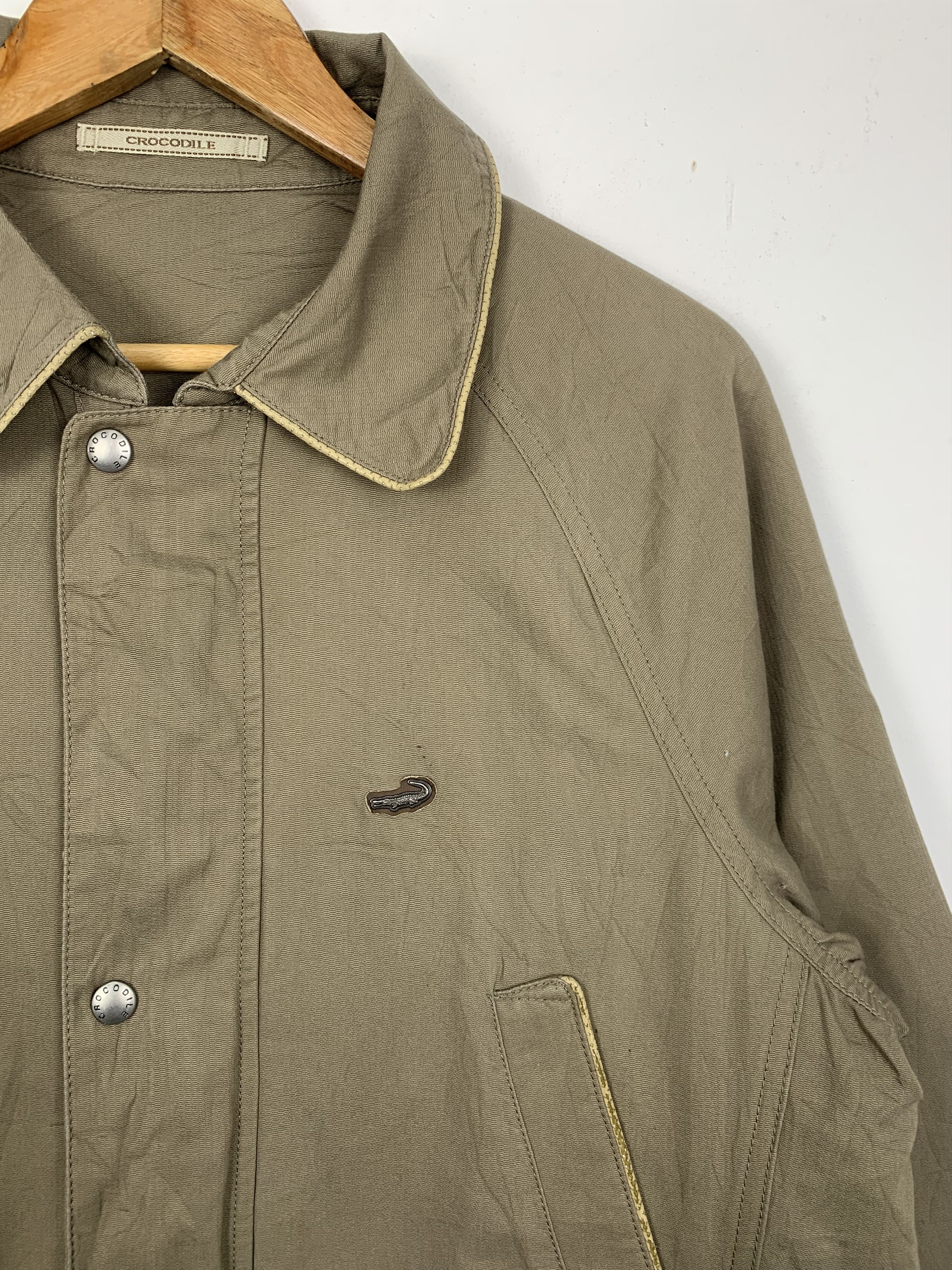 Japanese Brand Vintage CROCODILE Khaki Multi Pocket Long Jacket J0597 Size US M / EU 48-50 / 2 - 4 Thumbnail