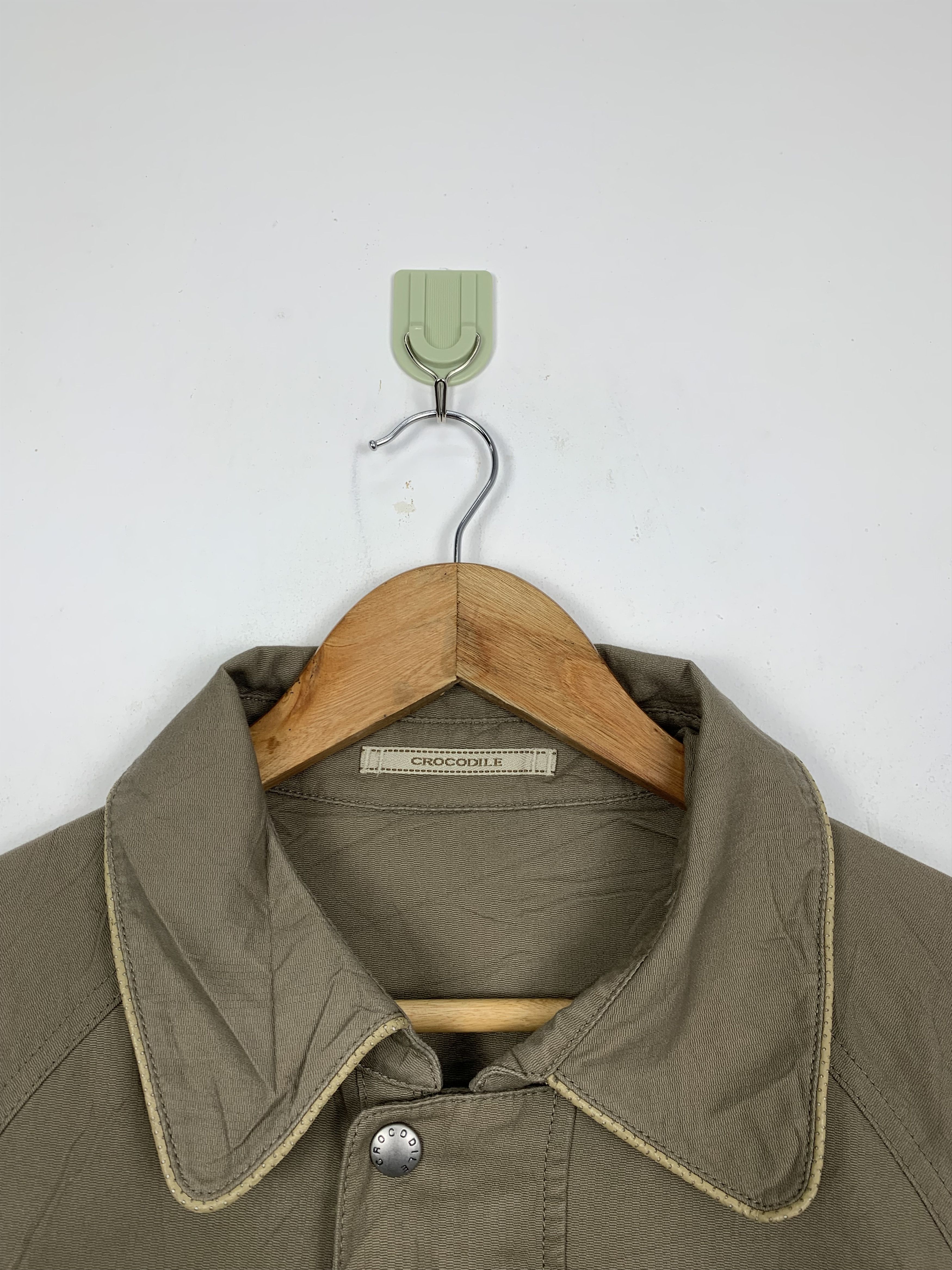 Japanese Brand Vintage CROCODILE Khaki Multi Pocket Long Jacket J0597 Size US M / EU 48-50 / 2 - 7 Thumbnail