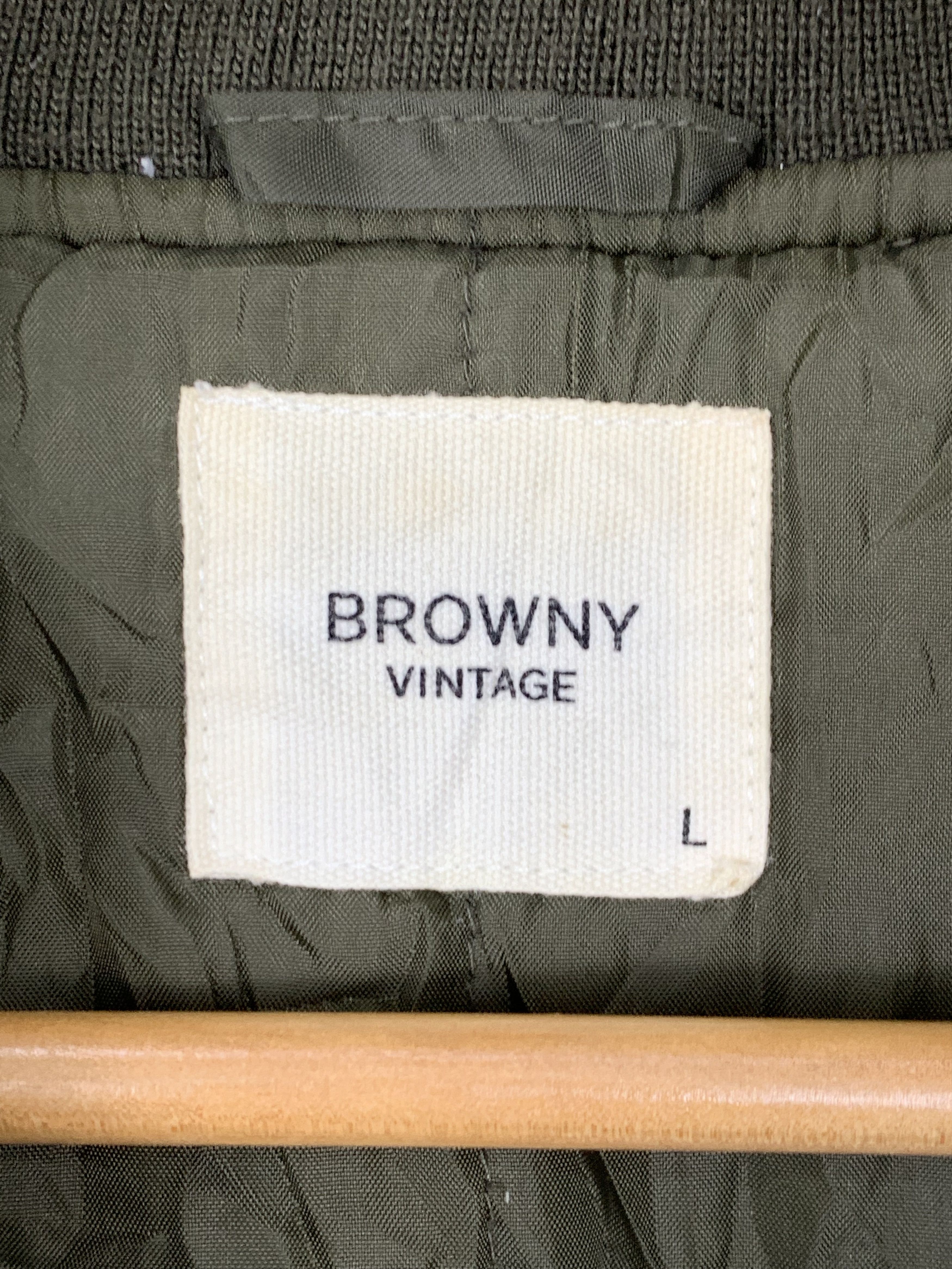 Japanese Brand × Vintage BROWNY VINTAGE Bomber Jacket Military Size US S / EU 44-46 / 1 - 9 Thumbnail