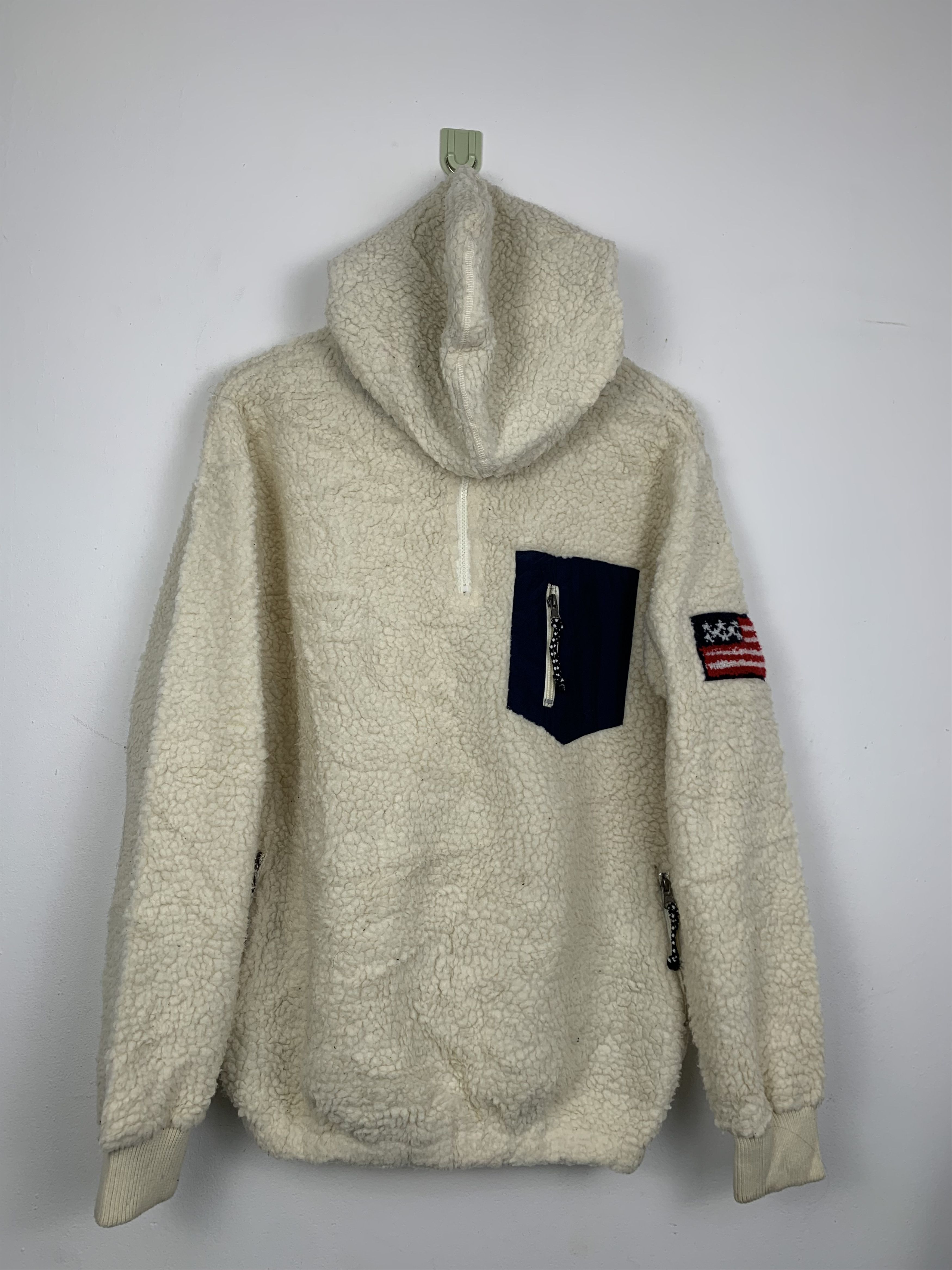 Vintage Vintage HOTPING Hoodie Fleece with America Flag Jacket J0604 Size US M / EU 48-50 / 2 - 1 Thumbnail