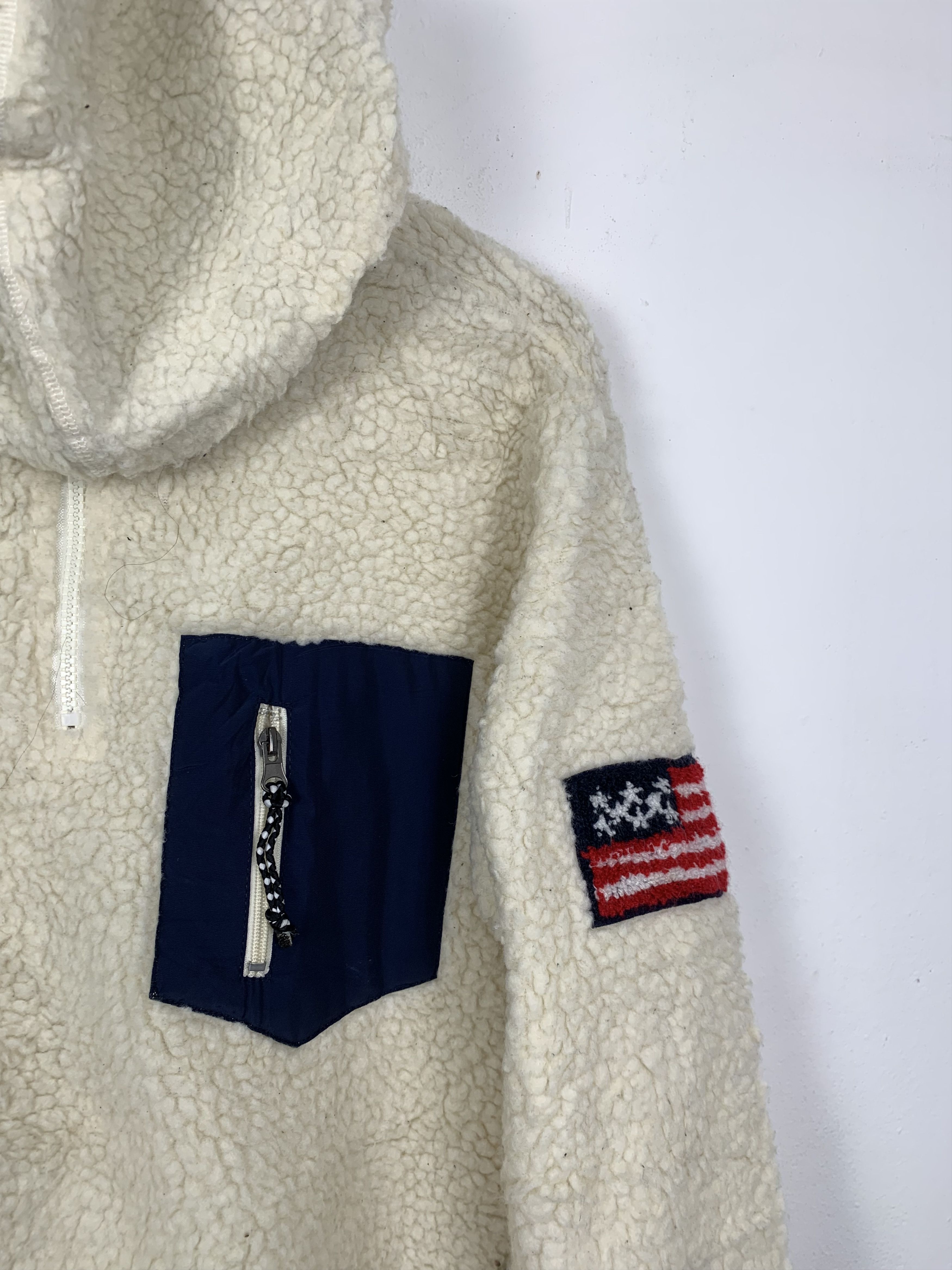 Vintage Vintage HOTPING Hoodie Fleece with America Flag Jacket J0604 Size US M / EU 48-50 / 2 - 4 Thumbnail