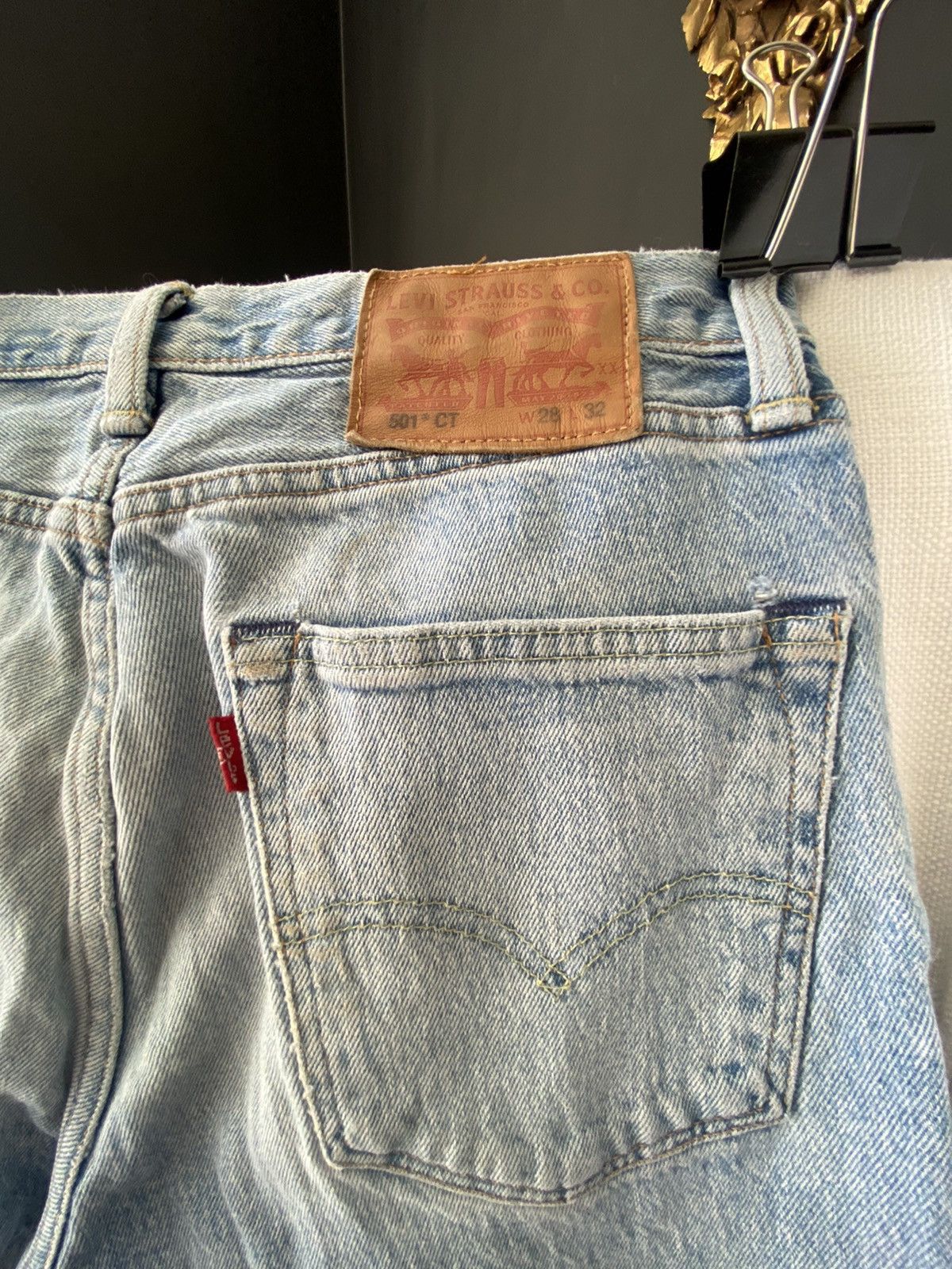 Levi's Levi 501 CT Customized & Tapered Jeans (Vintage Style) Size US 28 / EU 44 - 7 Thumbnail
