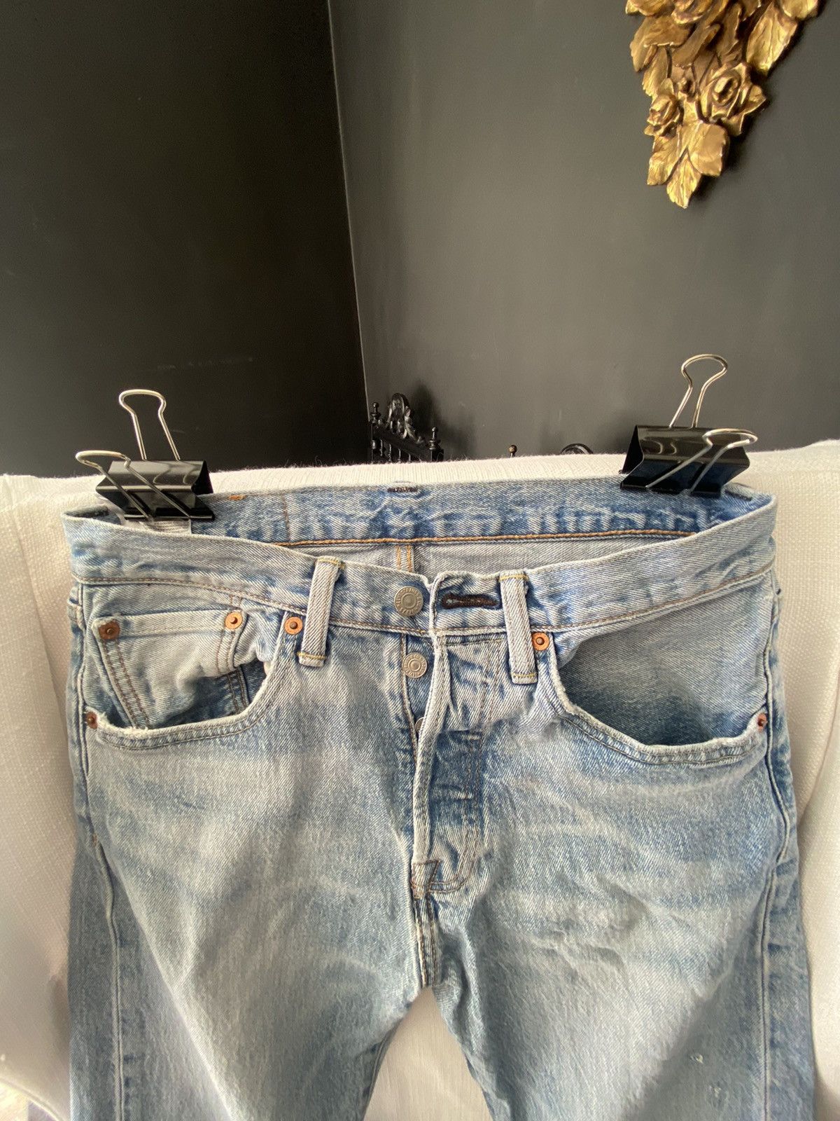 Levi's Levi 501 CT Customized & Tapered Jeans (Vintage Style) Size US 28 / EU 44 - 4 Thumbnail