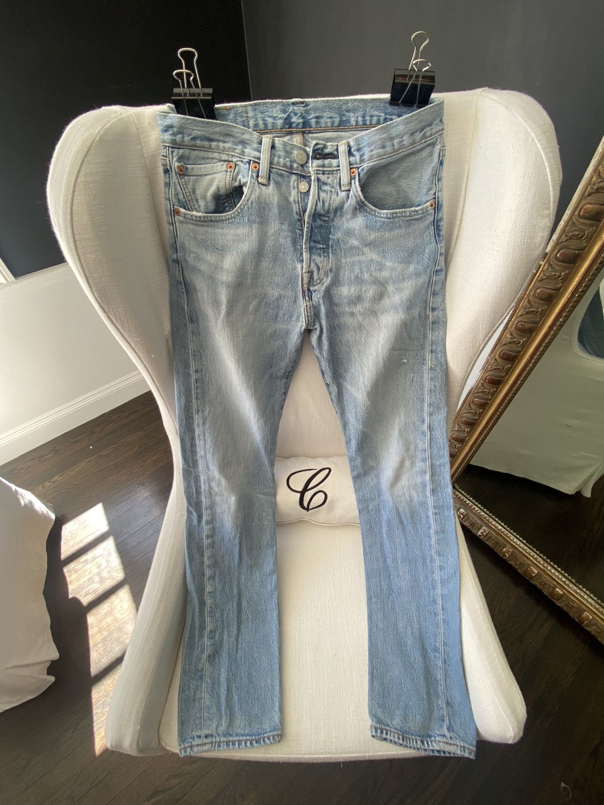 Levi's Levi 501 CT Customized & Tapered Jeans (Vintage Style) Size US 28 / EU 44 - 2 Thumbnail