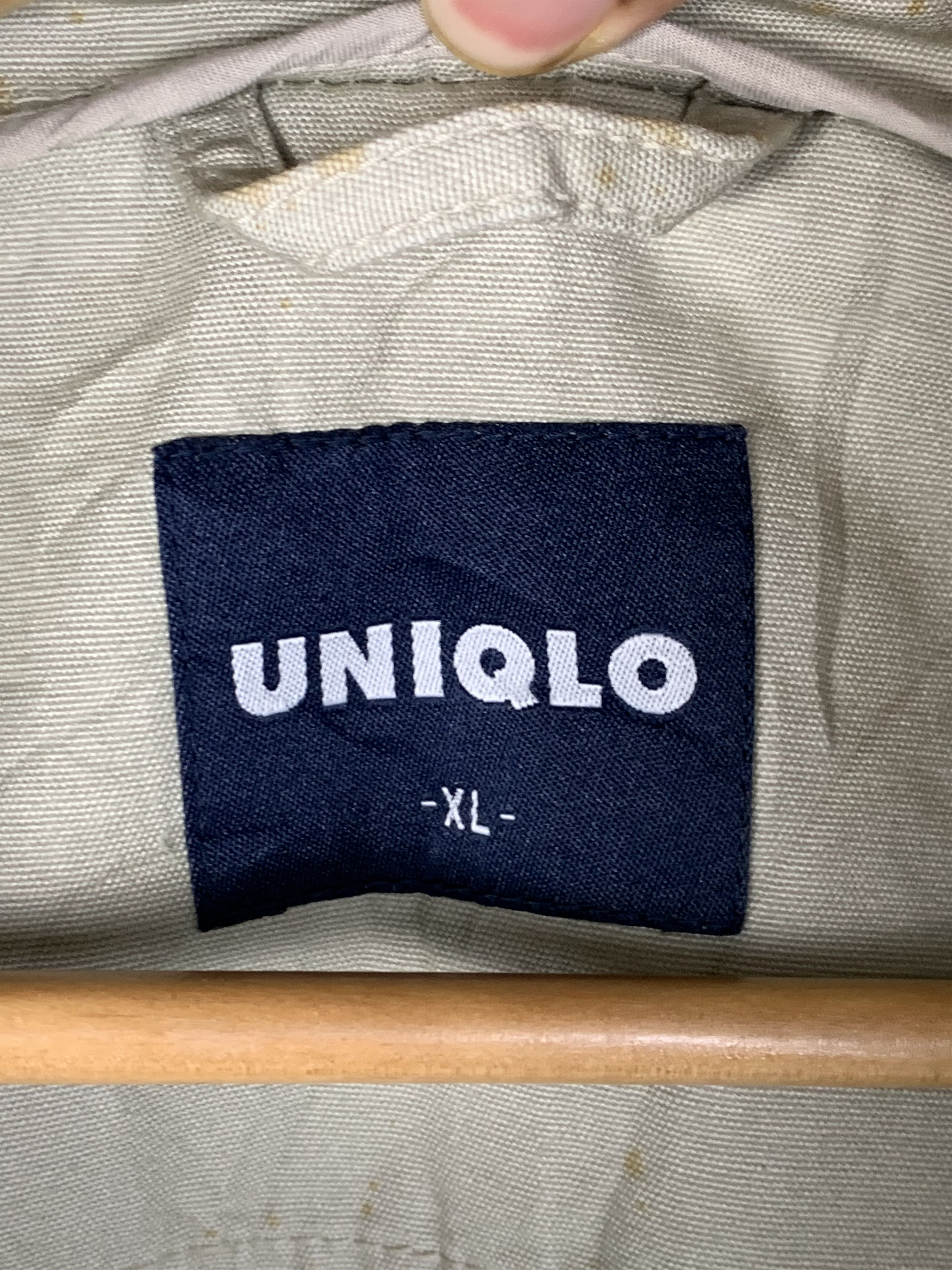Uniqlo × Vintage Vintage UNIQLO Khaki Hoodie Jacket Size US L / EU 52-54 / 3 - 20 Thumbnail