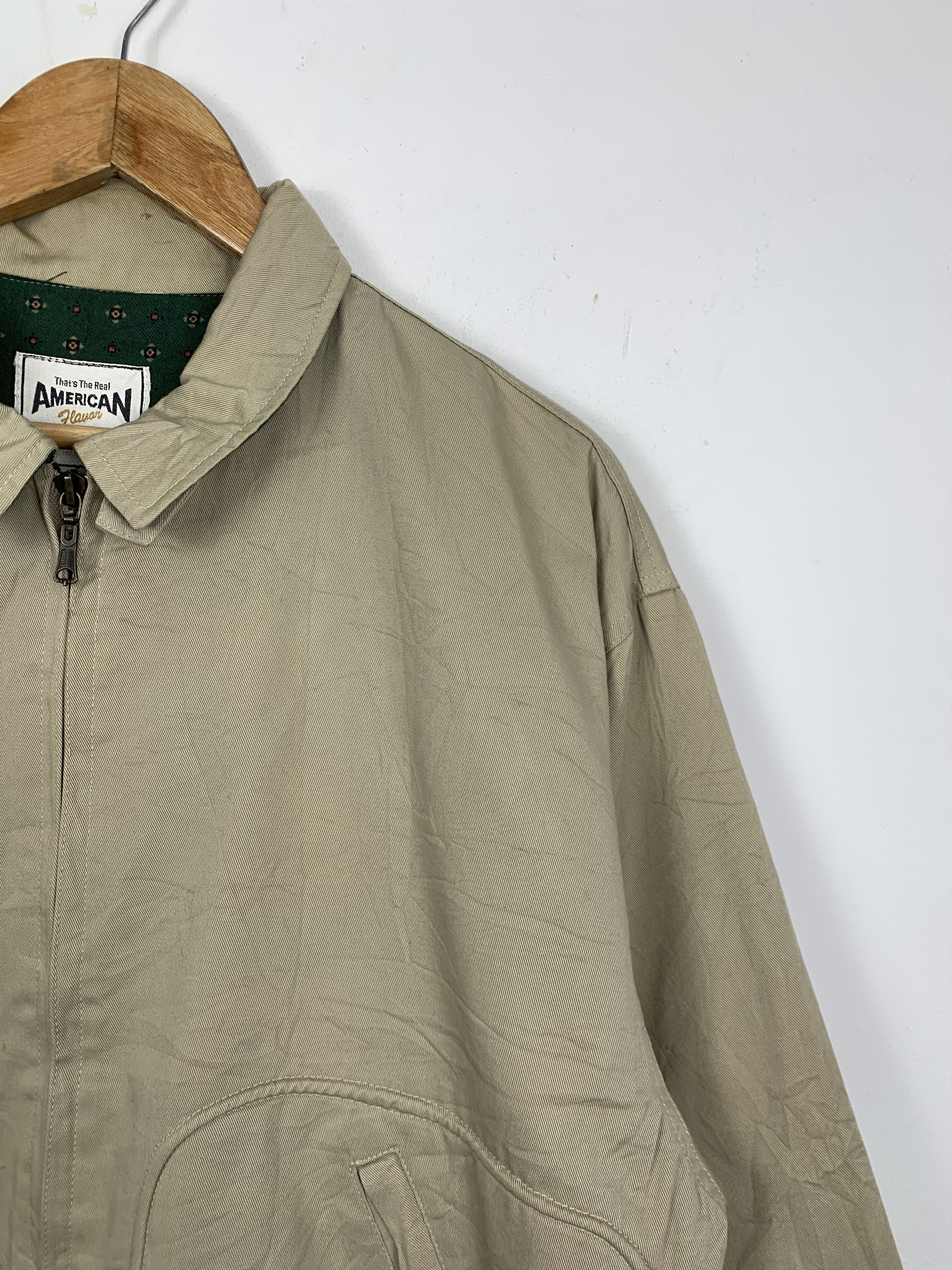 Vintage Vintage SCENE Khaki Nice Pattern Lining Jackets J0593 Size US M / EU 48-50 / 2 - 3 Thumbnail