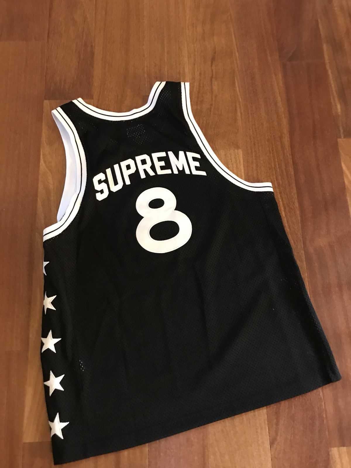 image of Supreme Stars Basketball Jersey in Black, Men's (Size XL)