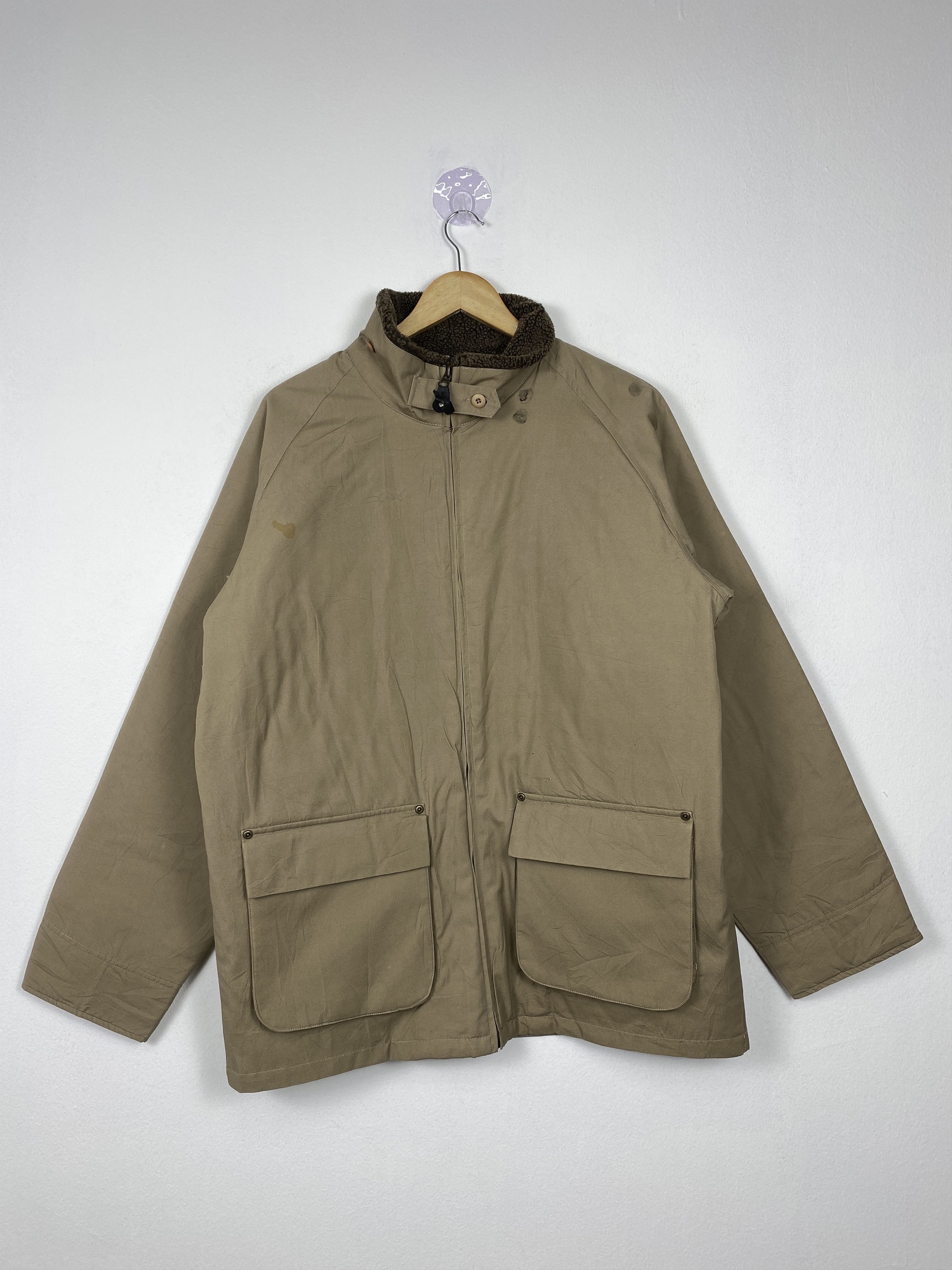 image of Vintage Quilted Lining Jacket in Khaki, Men's (Size Small)