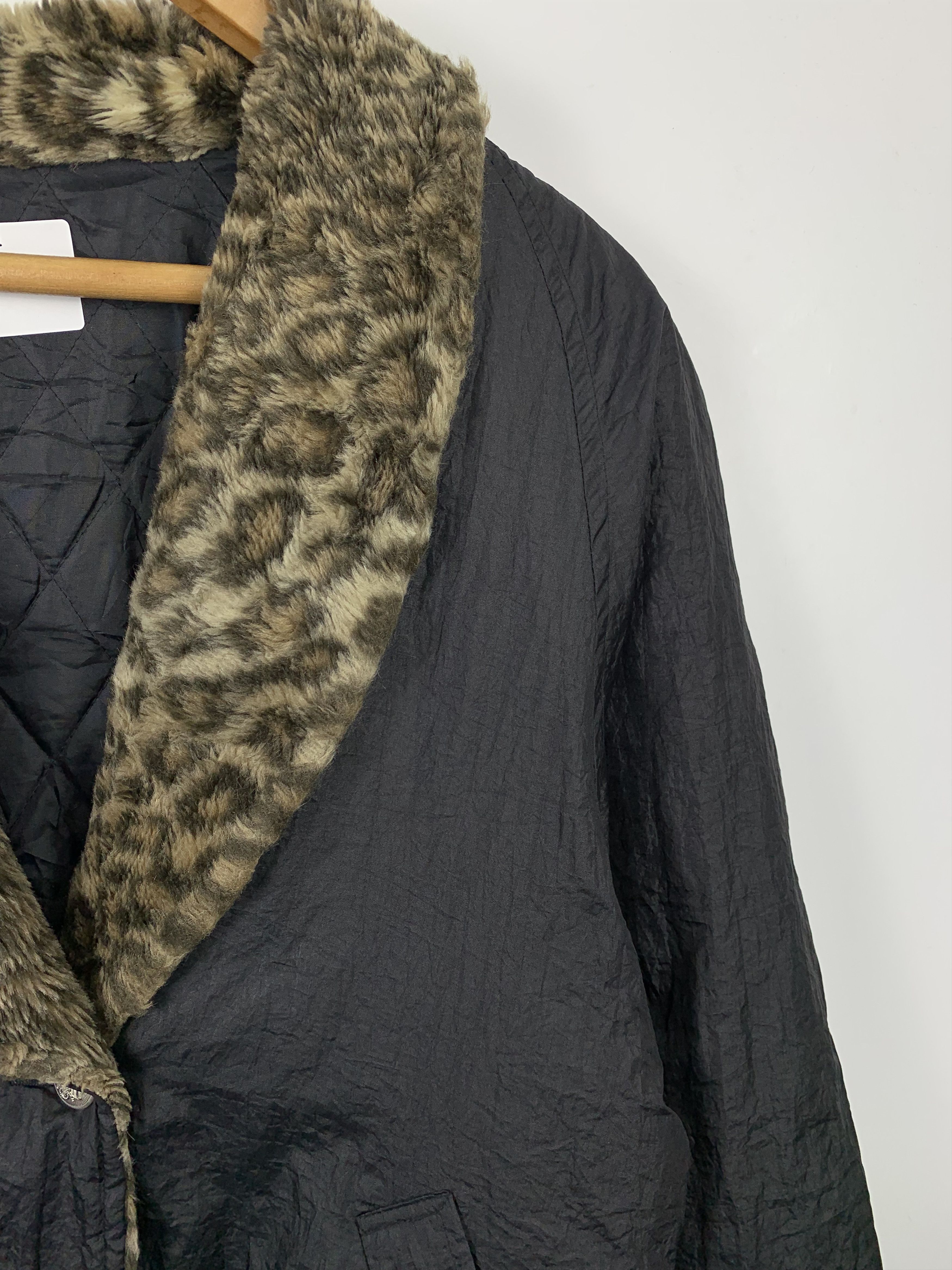 Japanese Brand Vintage 90S Japanese Brand Leopard Collar Fleece Coat J0552 Size US L / EU 52-54 / 3 - 4 Thumbnail
