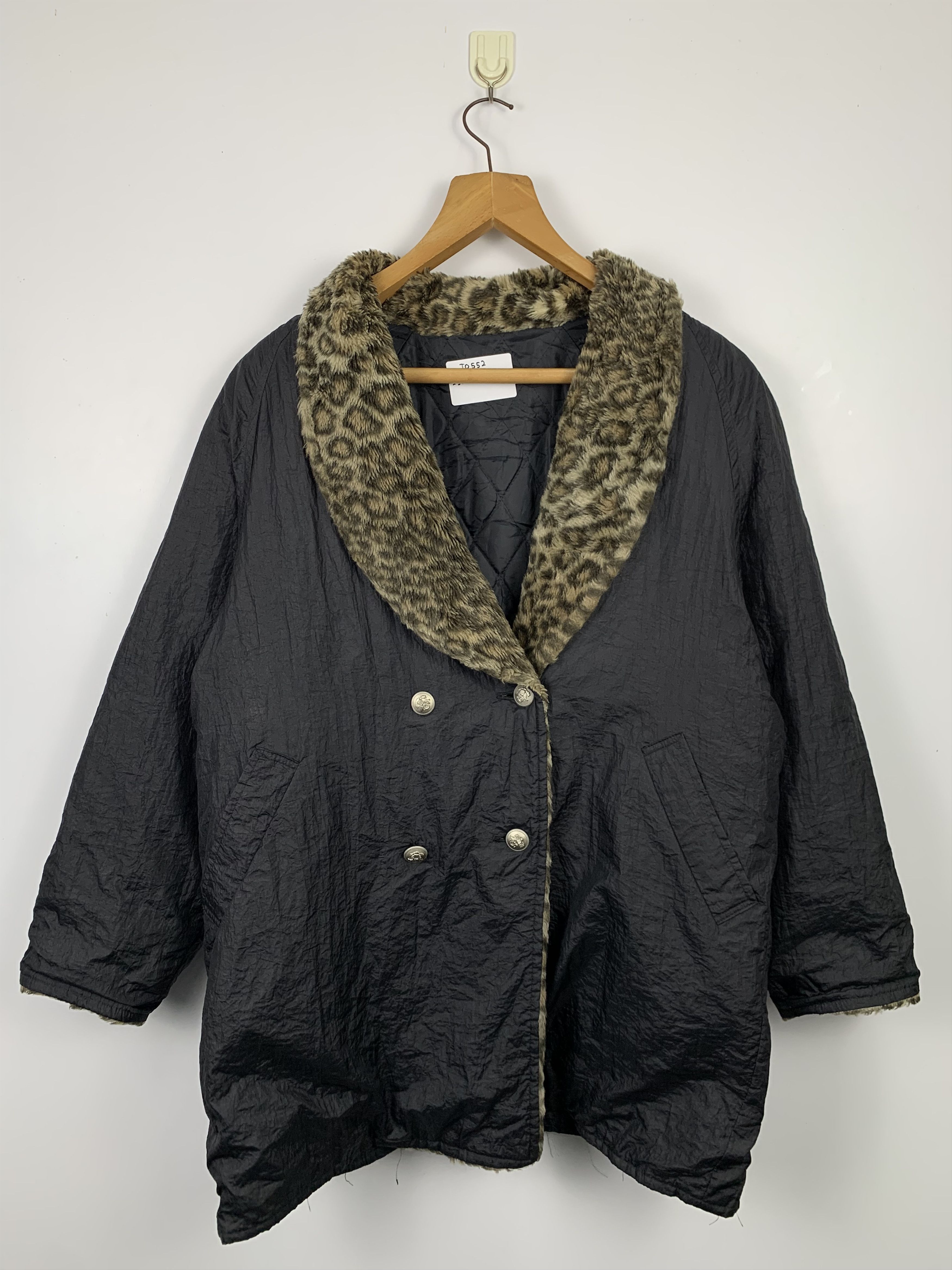 Japanese Brand Vintage 90S Japanese Brand Leopard Collar Fleece Coat J0552 Size US L / EU 52-54 / 3 - 1 Thumbnail