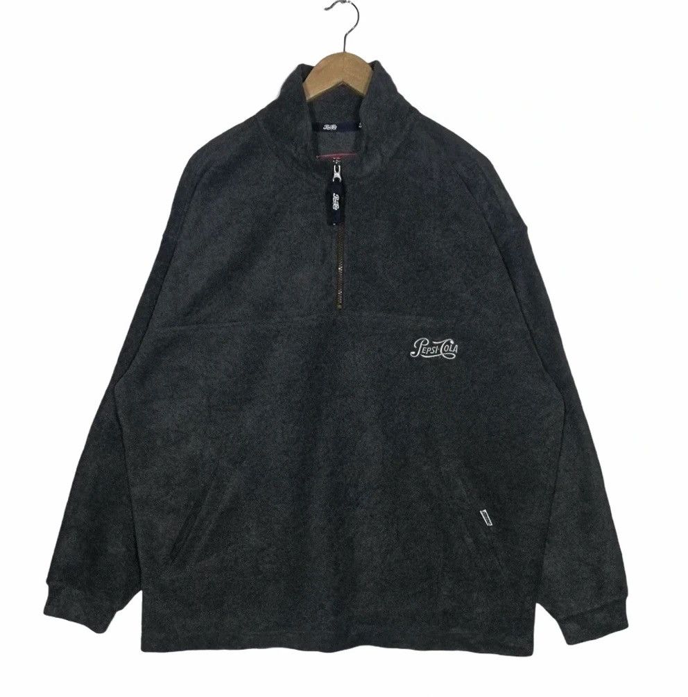 image of Pepsi Cola Fleece Sweatshirt Streetwear in Black, Men's (Size XL)