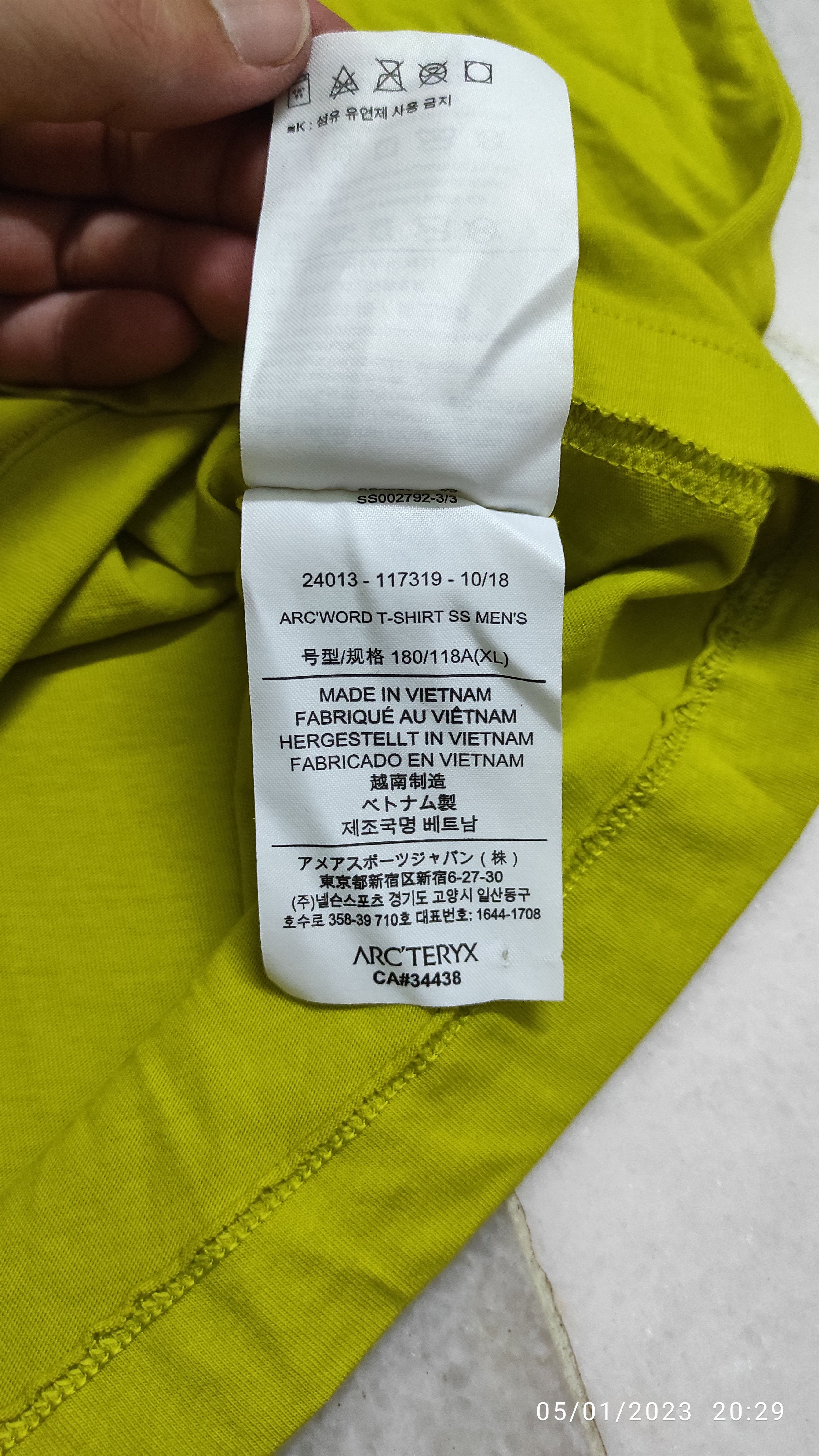 Arc'teryx Men's Green Arc'teryx Arc' Word Spring Summer Tee Size US XL / EU 56 / 4 - 4 Thumbnail