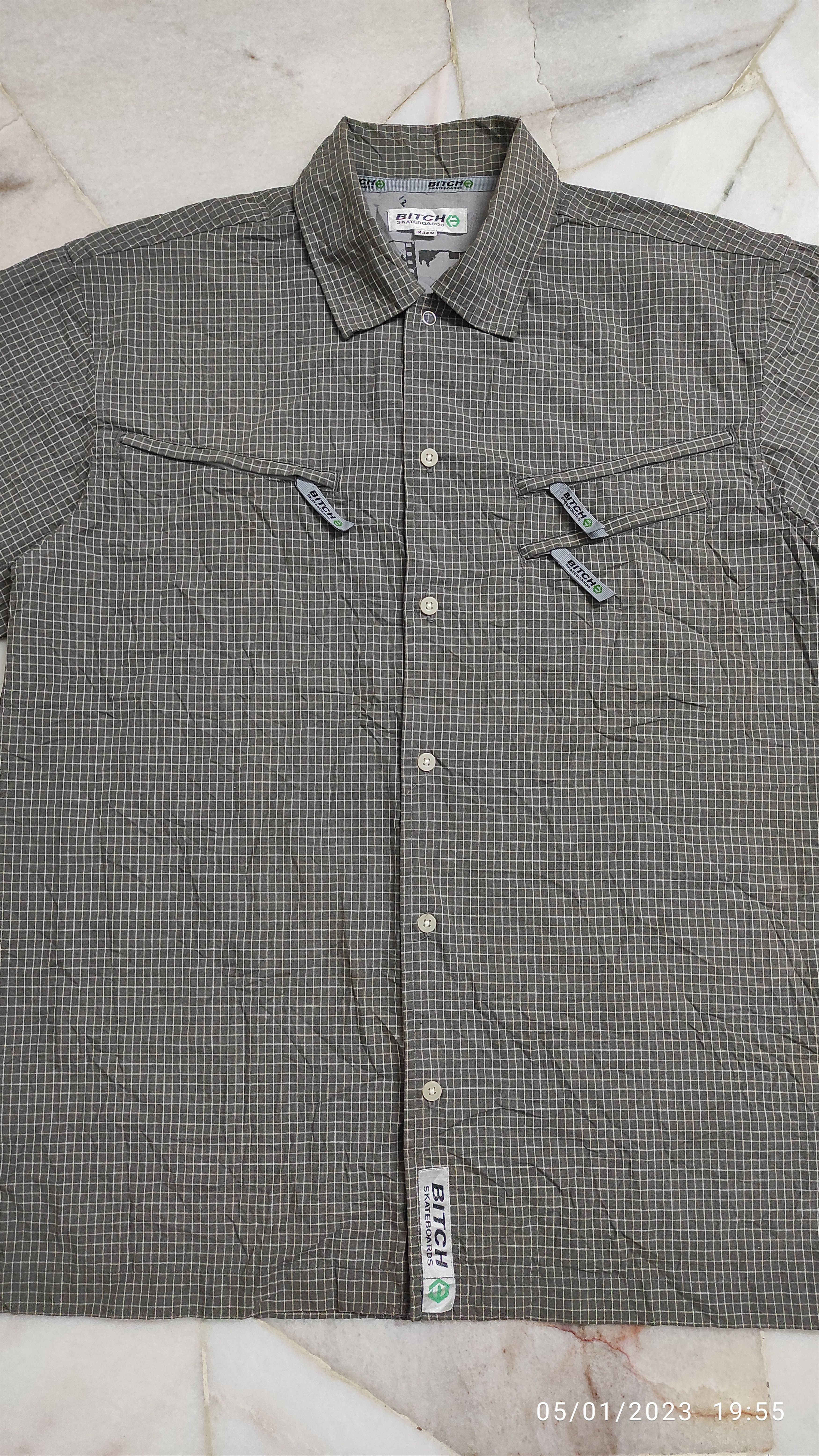 Other BITCH SKATEBOARD Triple zippers Pocket logo's tech shirt Size US M / EU 48-50 / 2 - 13 Thumbnail