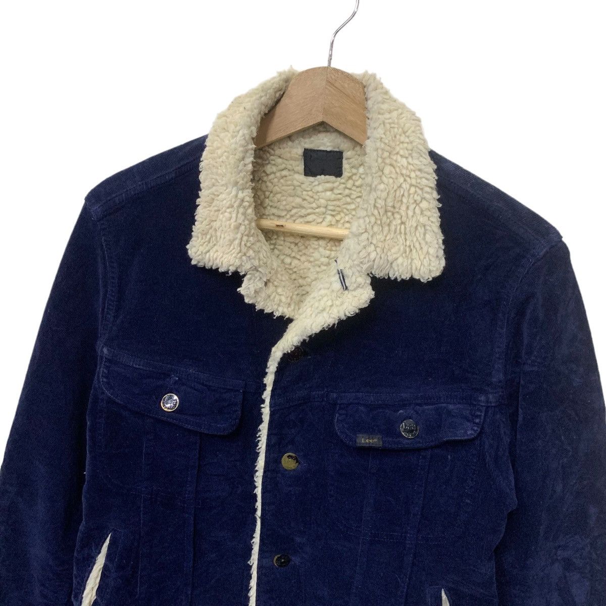 Lee × Vintage Vintage Lee Rider Sherpa Corduroy Button Jacket Size M / US 6-8 / IT 42-44 - 4 Thumbnail