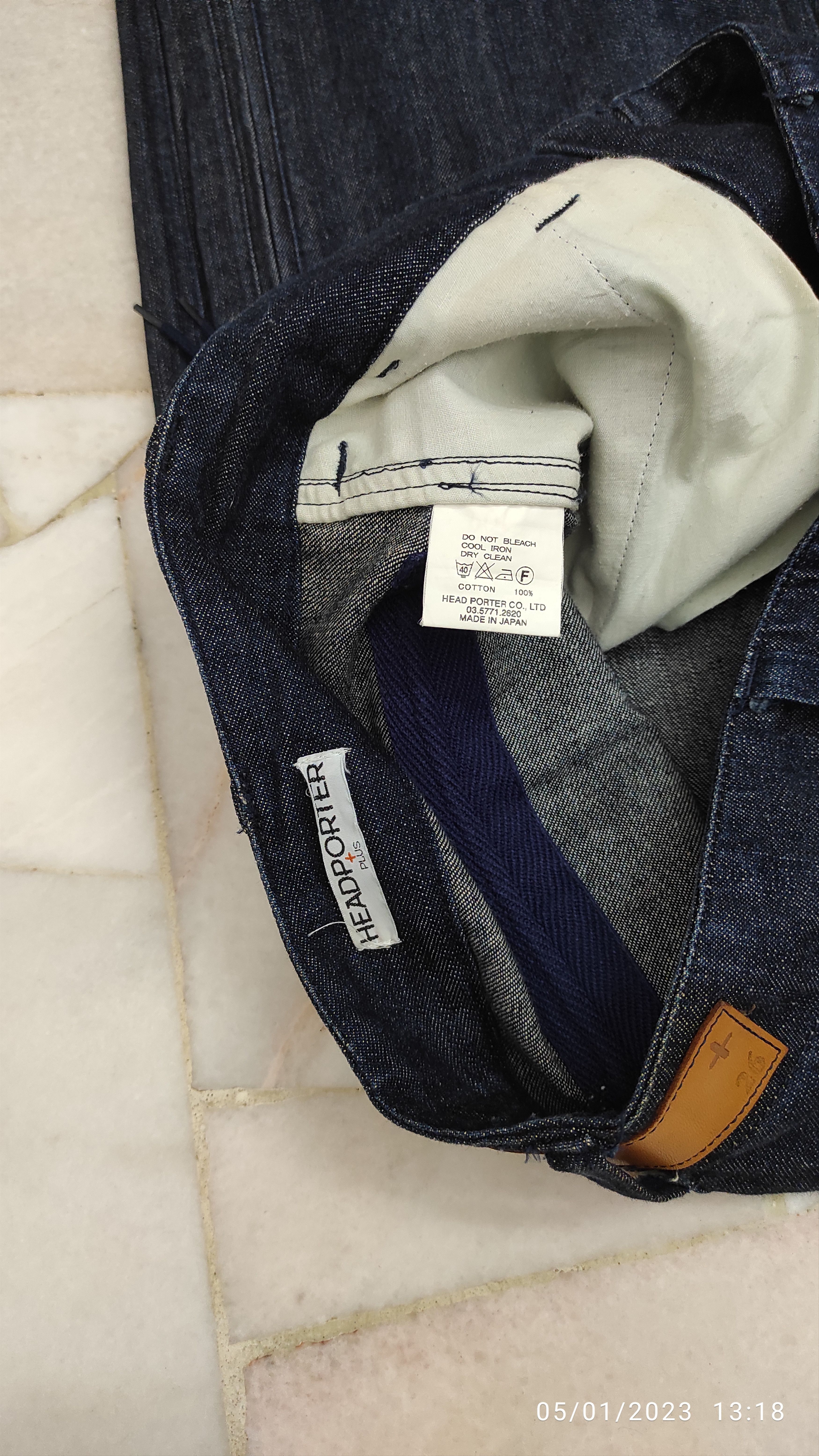 Head Porter Archive FW2000 HEAD PORTER PLUS SPELL OUT denim trousers Size US 31 - 3 Thumbnail