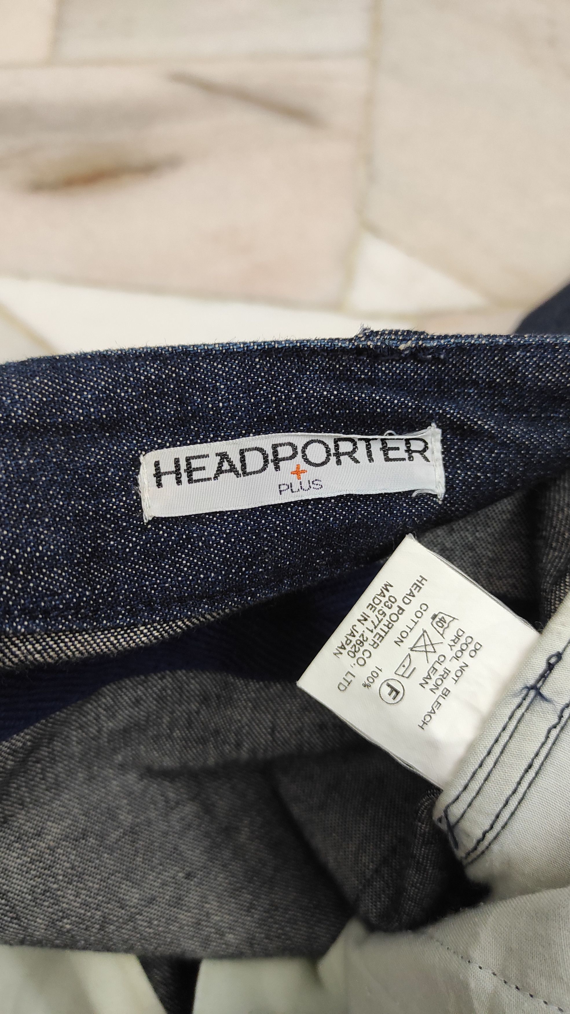 Head Porter Archive FW2000 HEAD PORTER PLUS SPELL OUT denim trousers Size US 31 - 17 Thumbnail