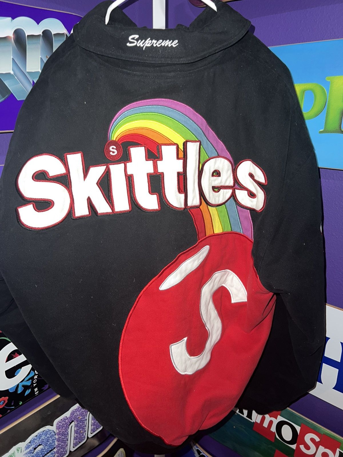 Mitchell & Ness × Supreme Supreme Skittles Mitchell & Ness Varsity Jacket Size US L / EU 52-54 / 3 - 7 Thumbnail