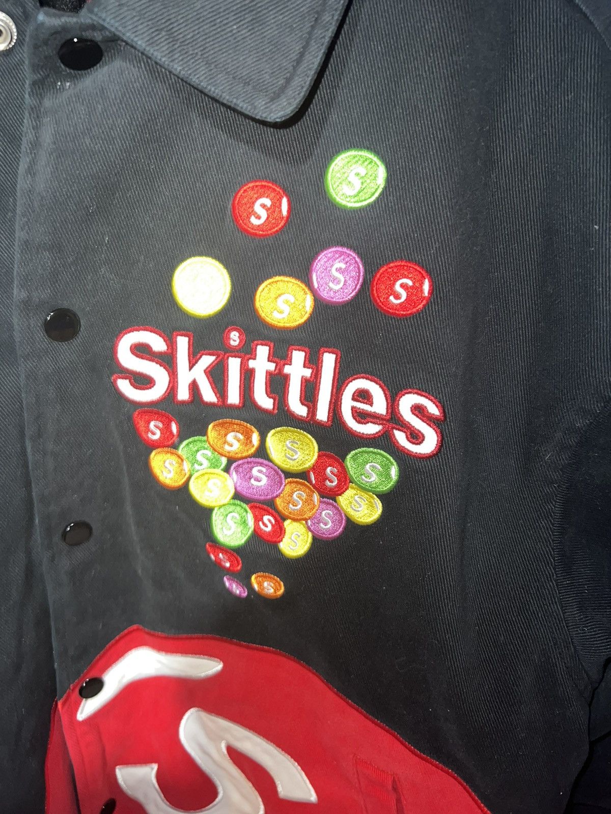 Mitchell & Ness × Supreme Supreme Skittles Mitchell & Ness Varsity Jacket Size US L / EU 52-54 / 3 - 3 Thumbnail