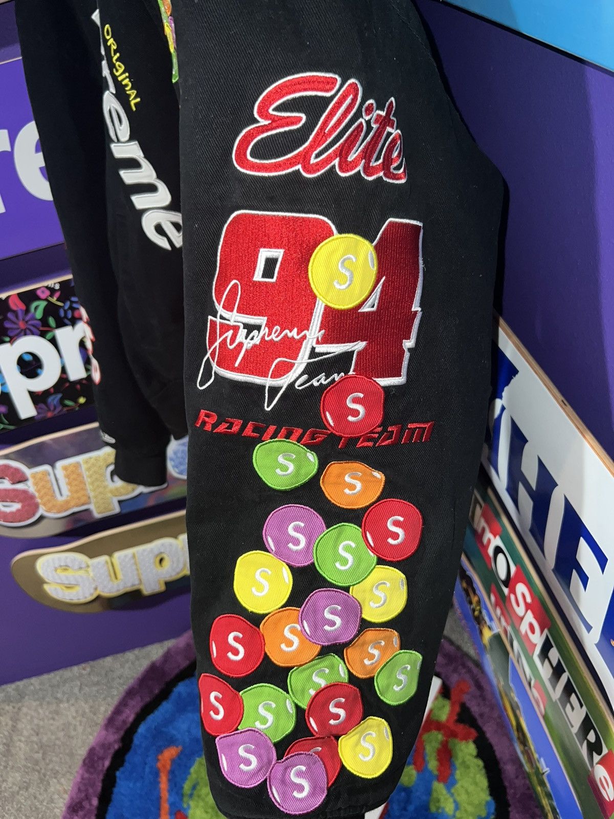 Mitchell & Ness × Supreme Supreme Skittles Mitchell & Ness Varsity Jacket Size US L / EU 52-54 / 3 - 5 Thumbnail