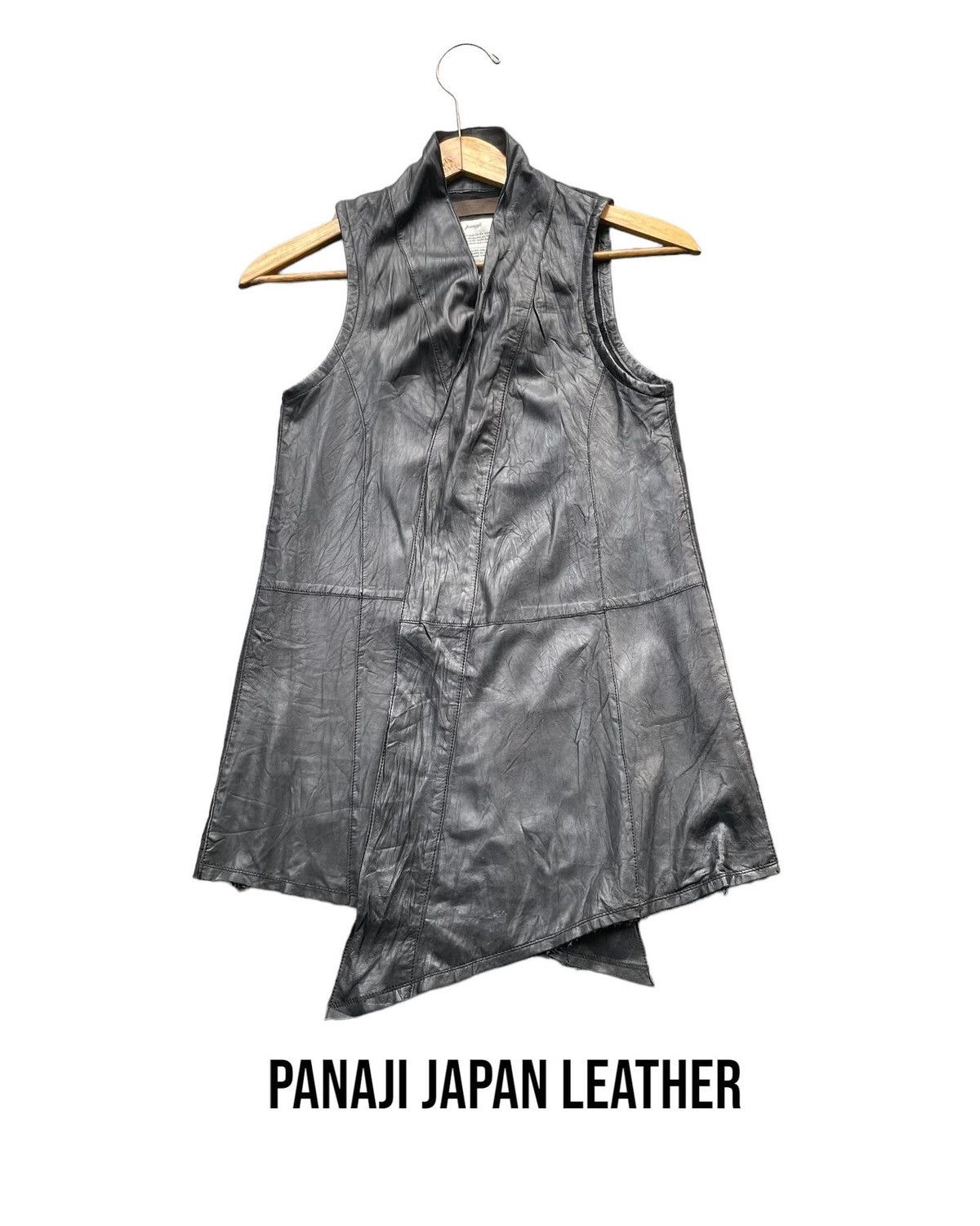 Japanese Brand × Leather Japan Panaji Long Leather Vest Size S / US 4 / IT 40 - 1 Thumbnail