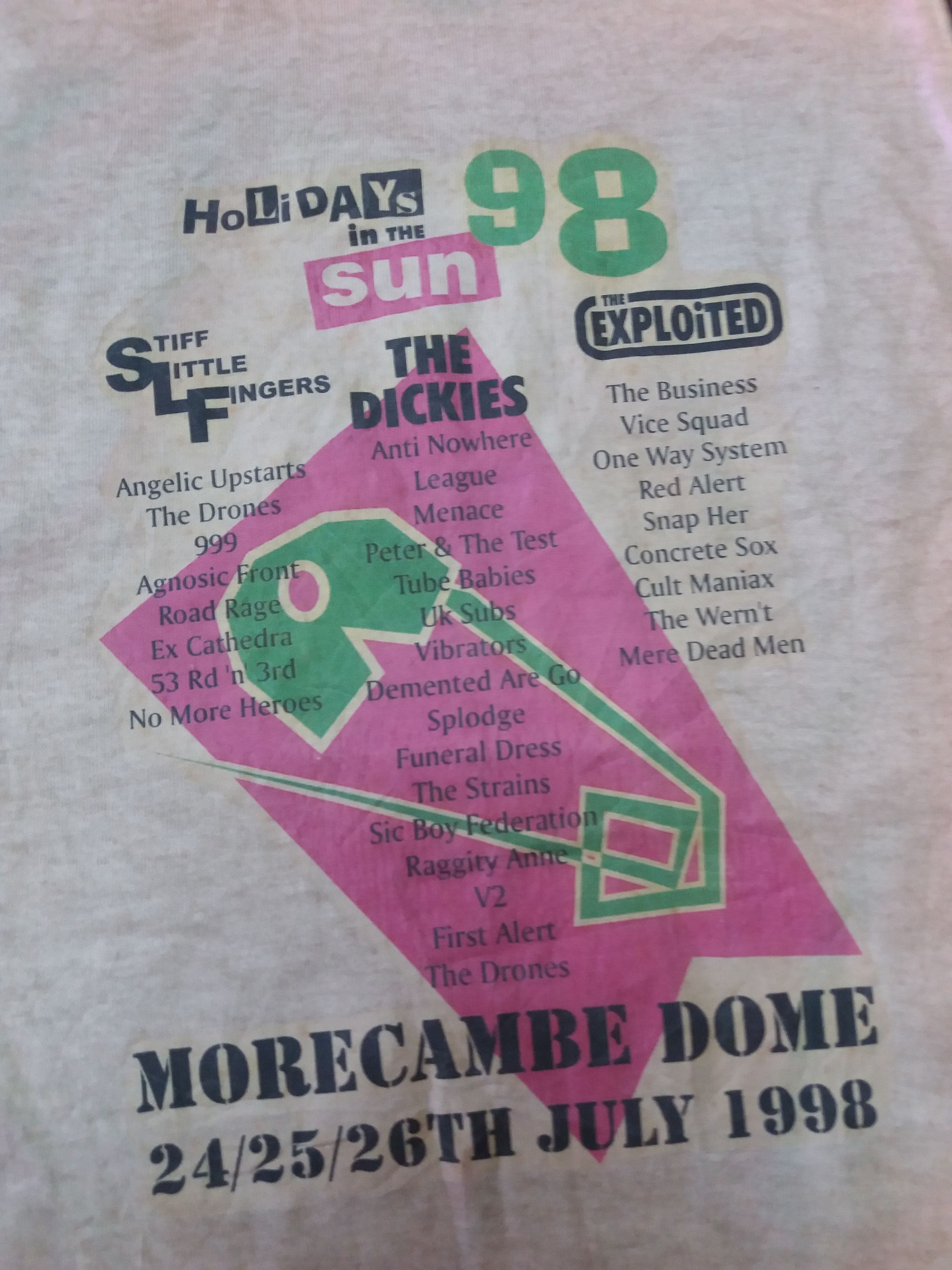 Band Tees Vintage Holidays in The Sun 98 Punk Festival/Morecambe Dome Size US L / EU 52-54 / 3 - 9 Thumbnail