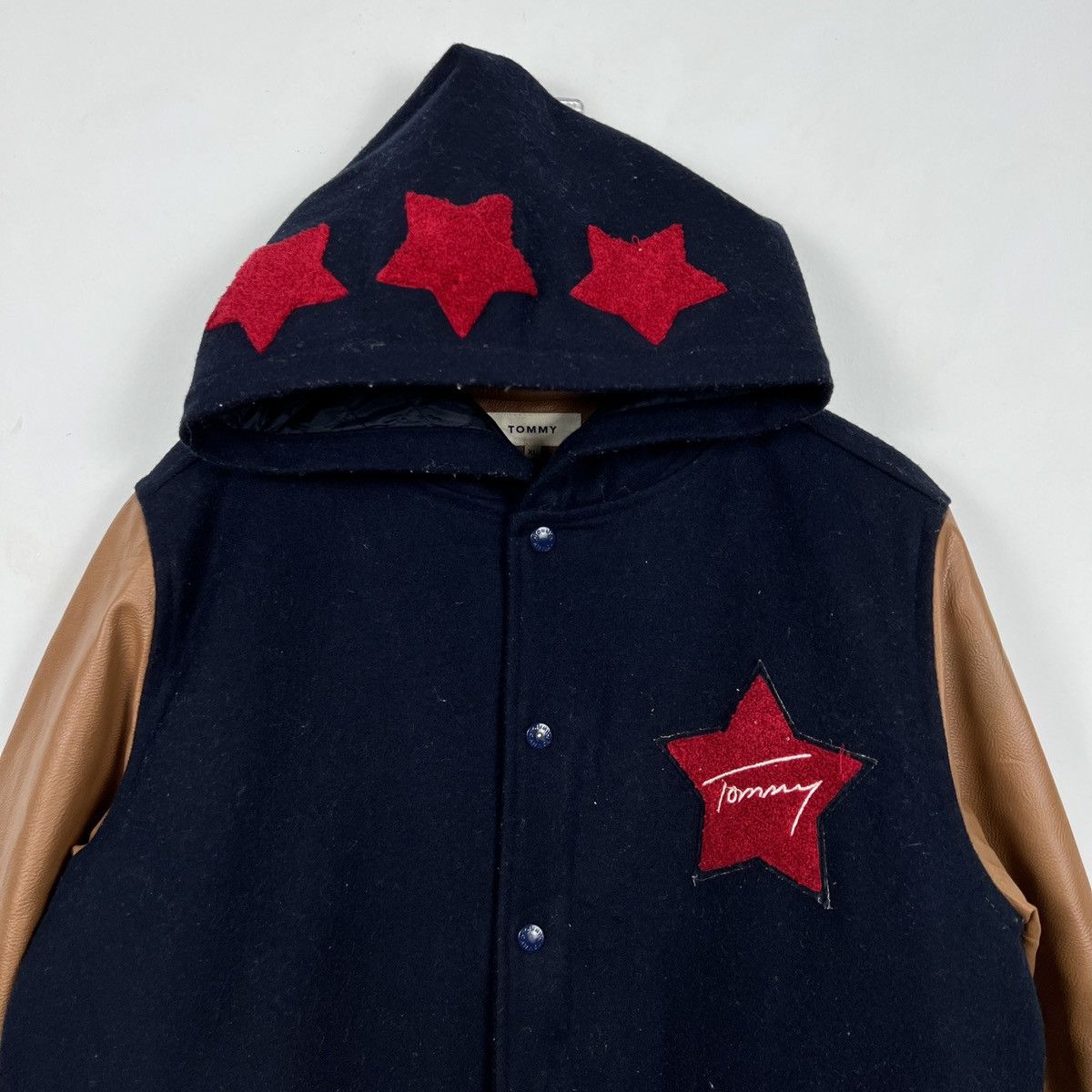 Tommy Jeans Vintage TOMMY Varsity Hoodie Jacket J0045 Size US XL / EU 56 / 4 - 3 Thumbnail