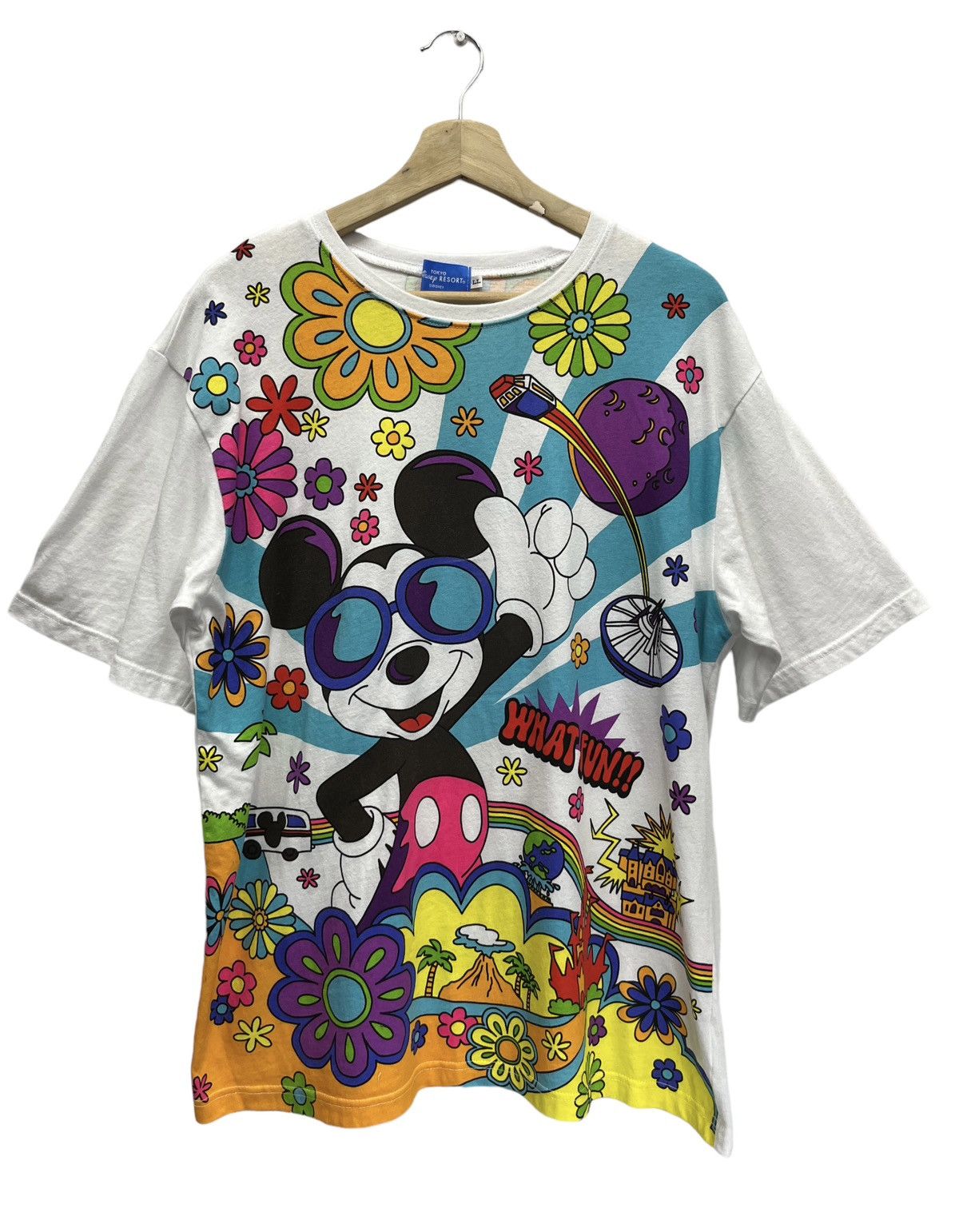 Disney MICKEY TOKYO DISNEY Fun SpringSummer Murakami Flower Design Size L / US 10 / IT 46 - 1 Thumbnail