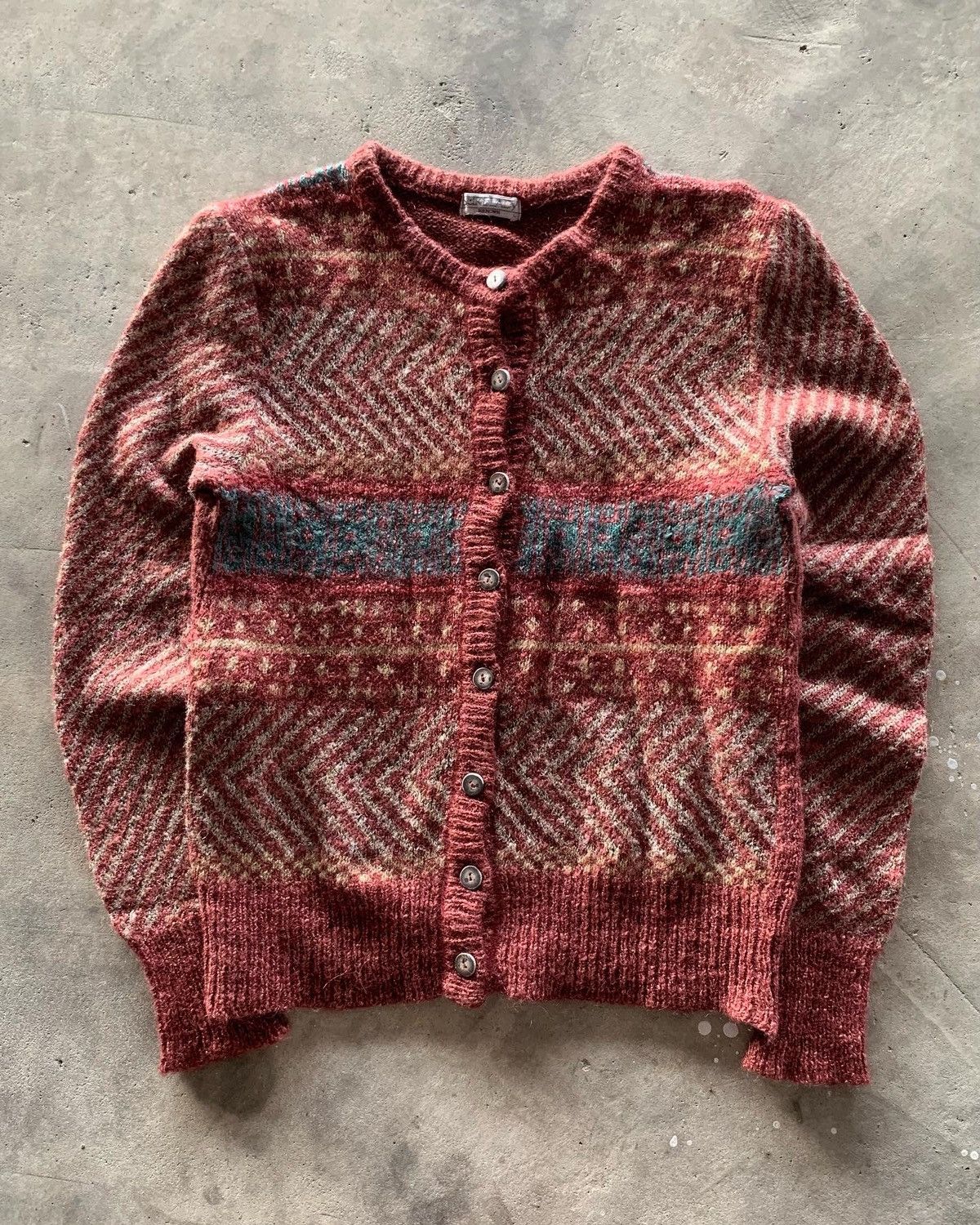 image of Very Vintage 80's Japanese Cardigan in Faded Red, Women's (Size Small)