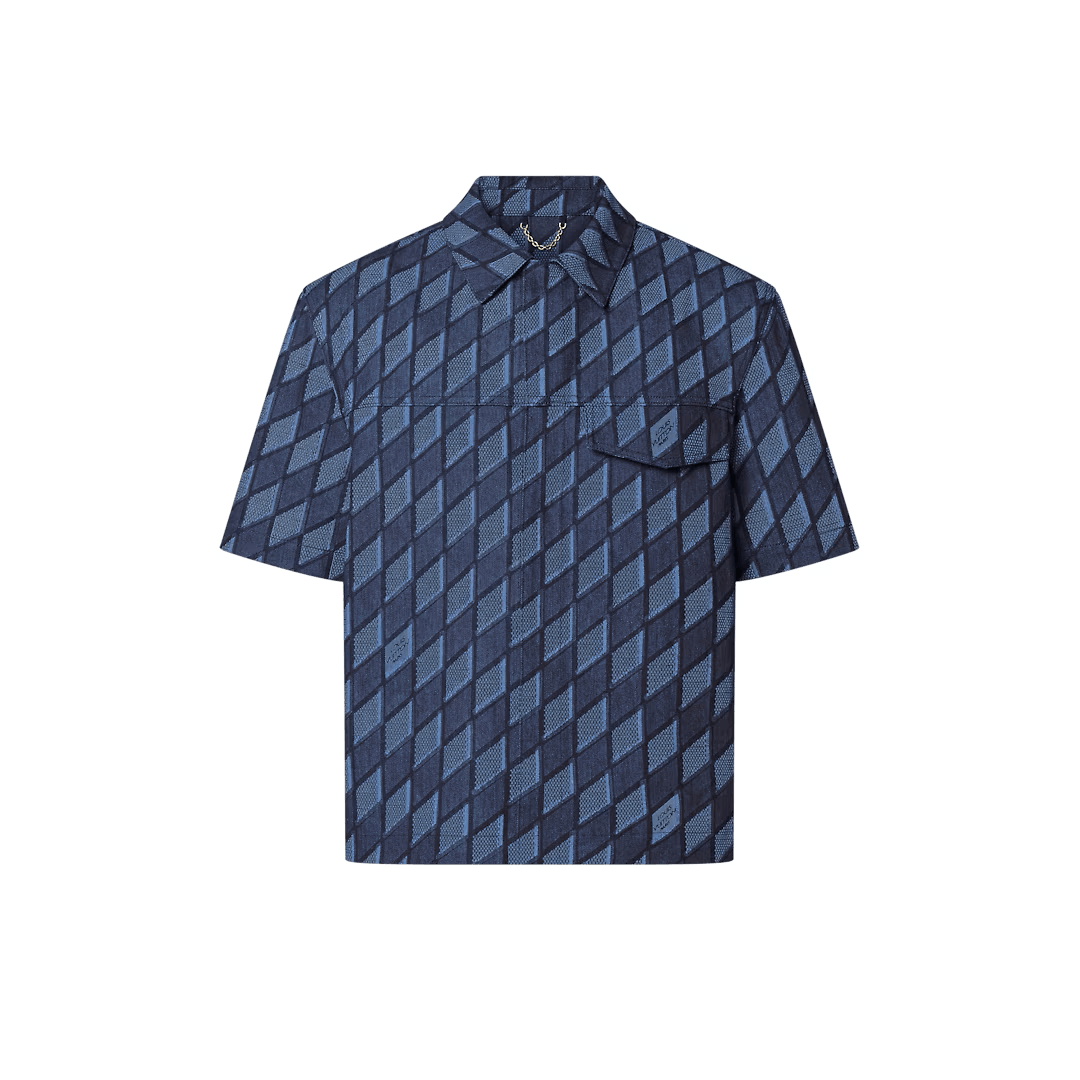 Short-Sleeved Denim Shirt