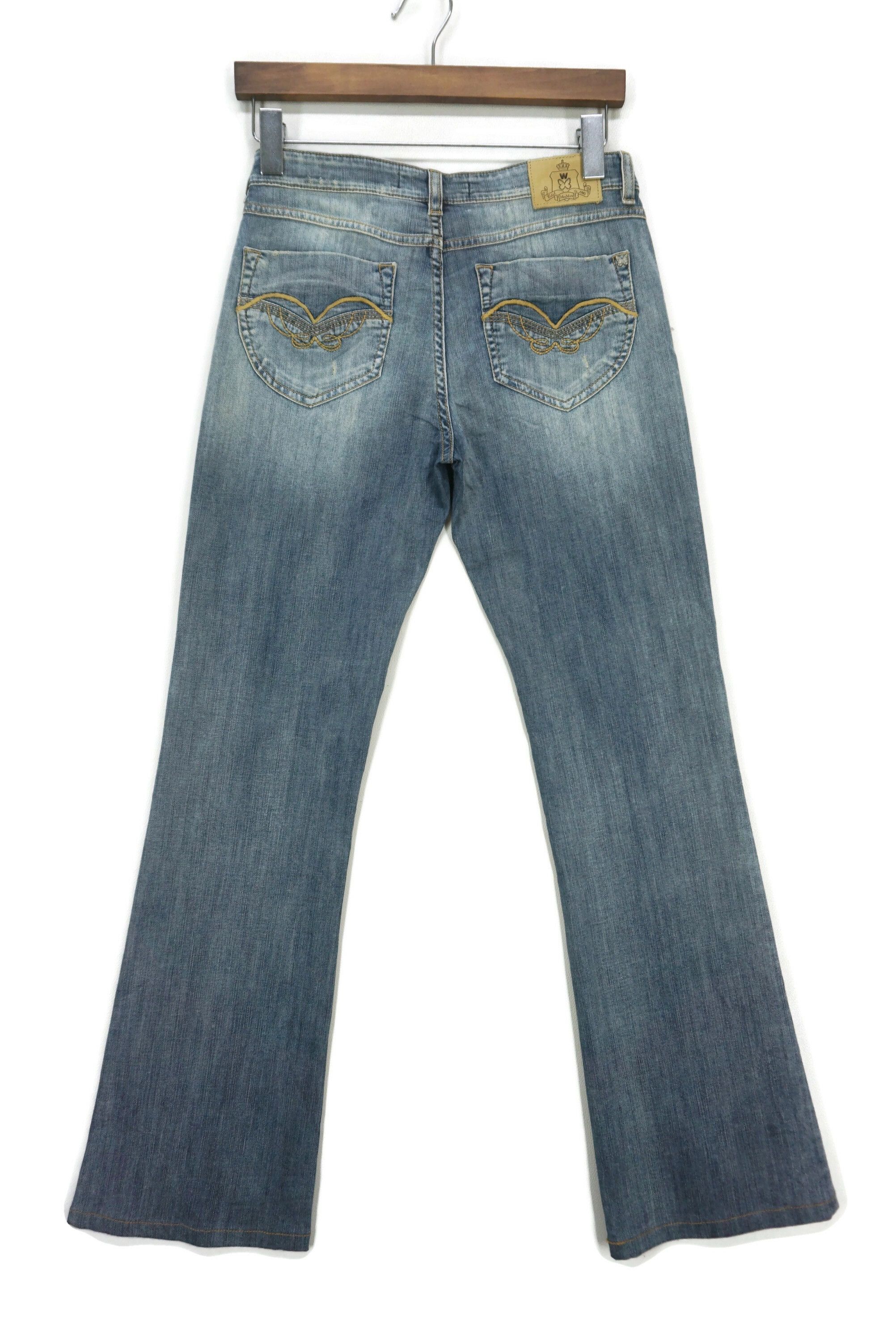 image of Max Mara x Weekend Max Mara Bootcut Jeans Low Rise Weekend Line New Stretch Pants in Blue, Women's 