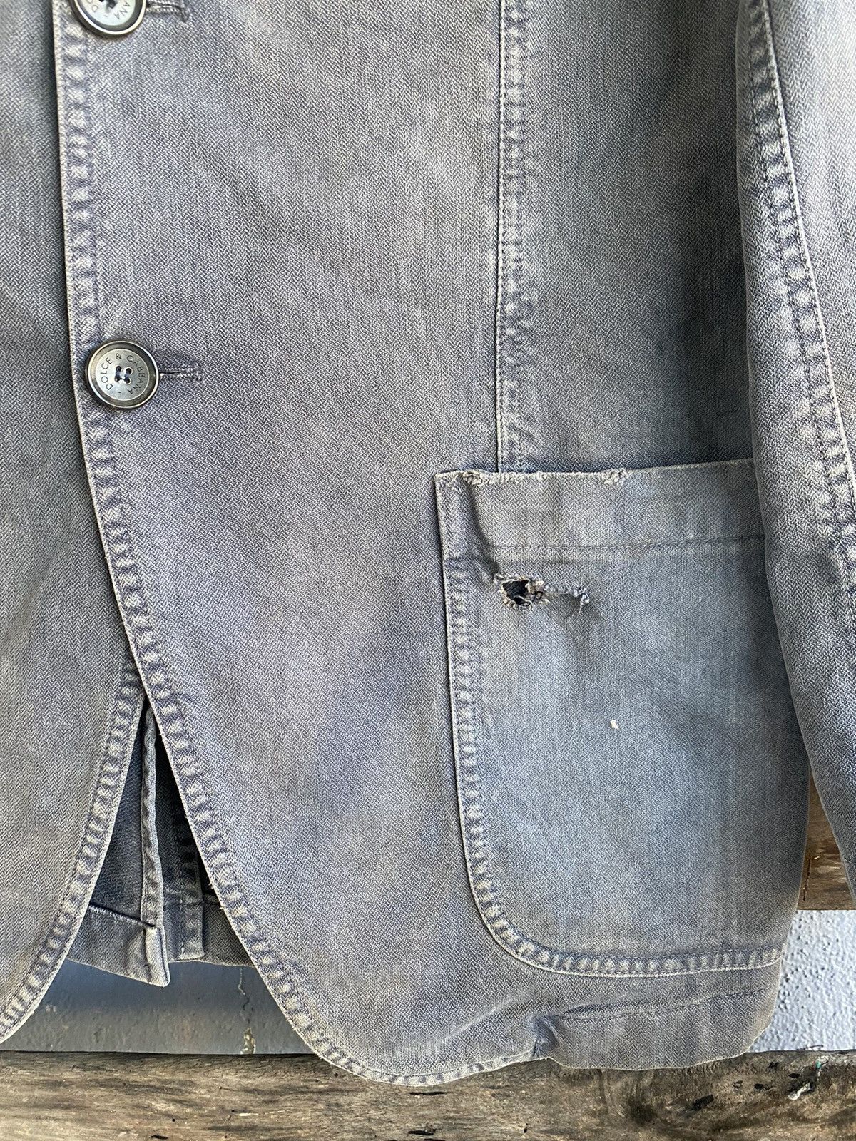Dolce & Gabbana Dolce & Cabbana Faded Distressed Blazer Jacket Size US S / EU 44-46 / 1 - 4 Thumbnail