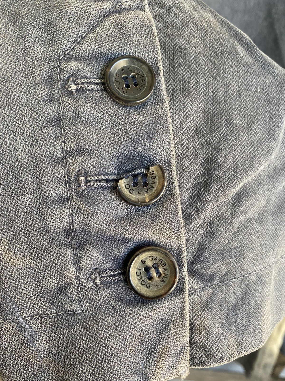 Dolce & Gabbana Dolce & Cabbana Faded Distressed Blazer Jacket Size US S / EU 44-46 / 1 - 11 Thumbnail