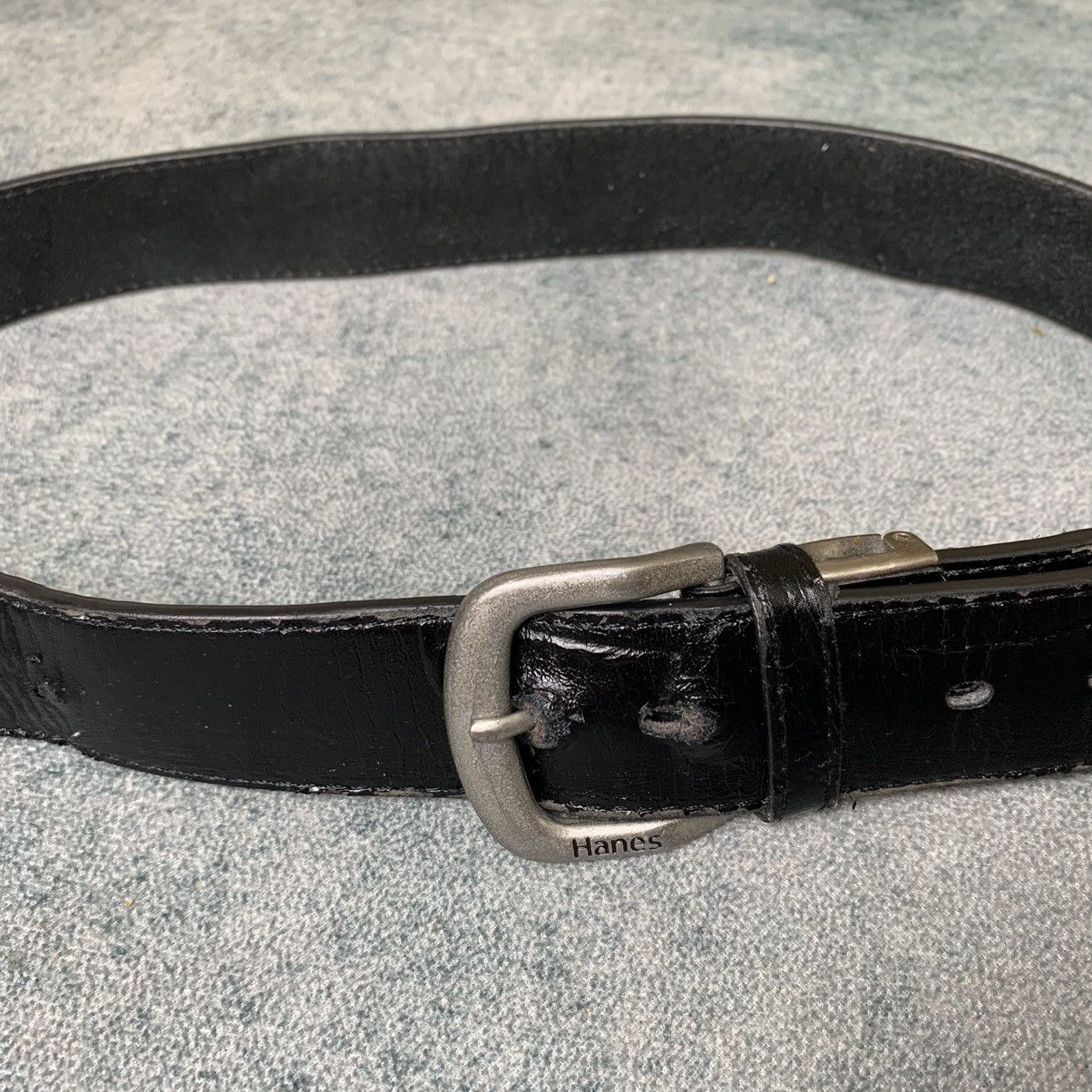 Hanes Hanes black casual pvc like leather belt Size ONE SIZE - 9 Thumbnail