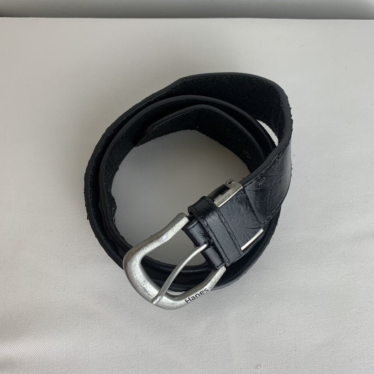 Hanes Hanes black casual pvc like leather belt Size ONE SIZE - 2 Thumbnail
