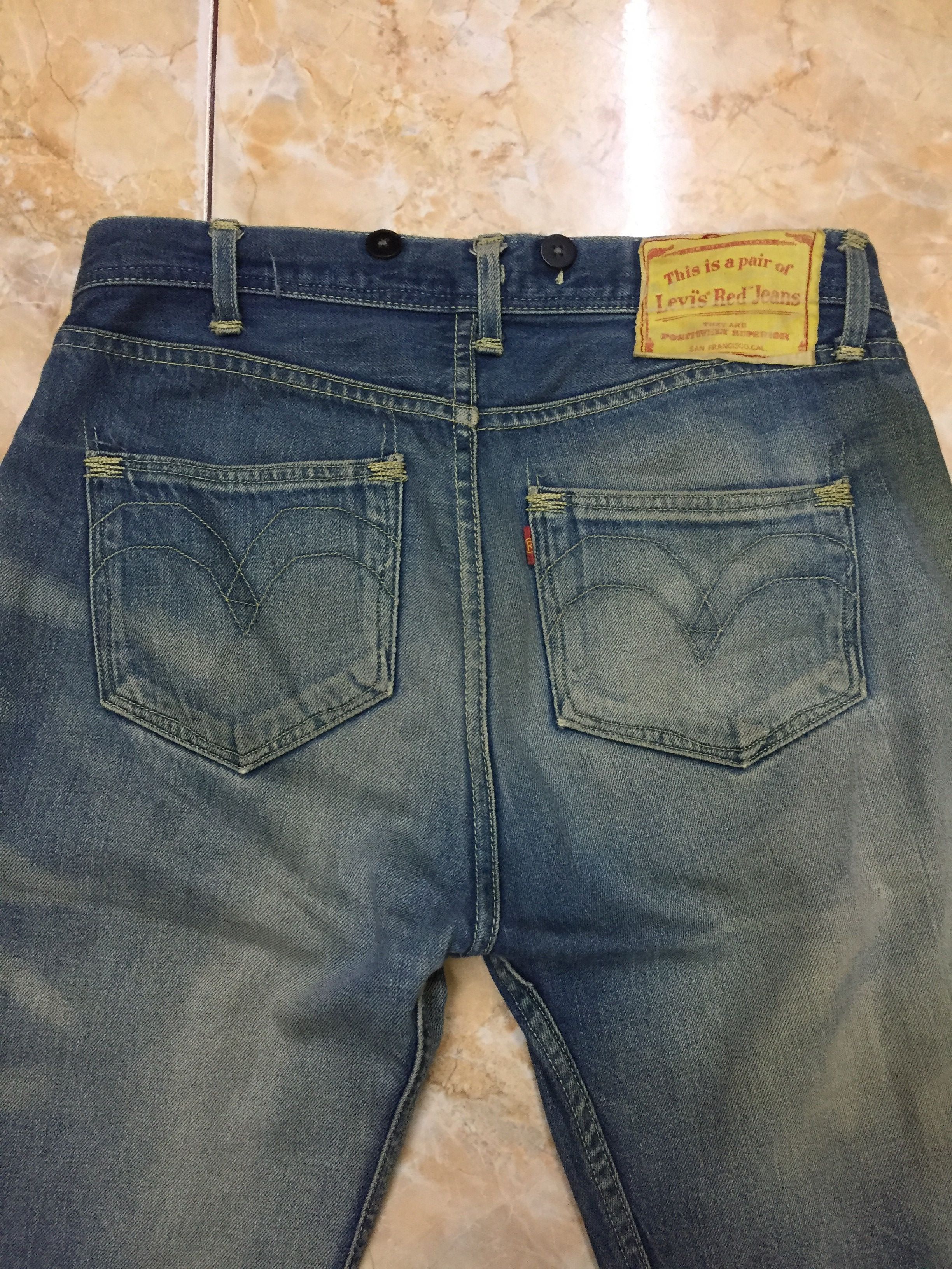 Levi's Distress Levis red jeans (Mary-Lou) Size US 32 / EU 48 - 7 Thumbnail